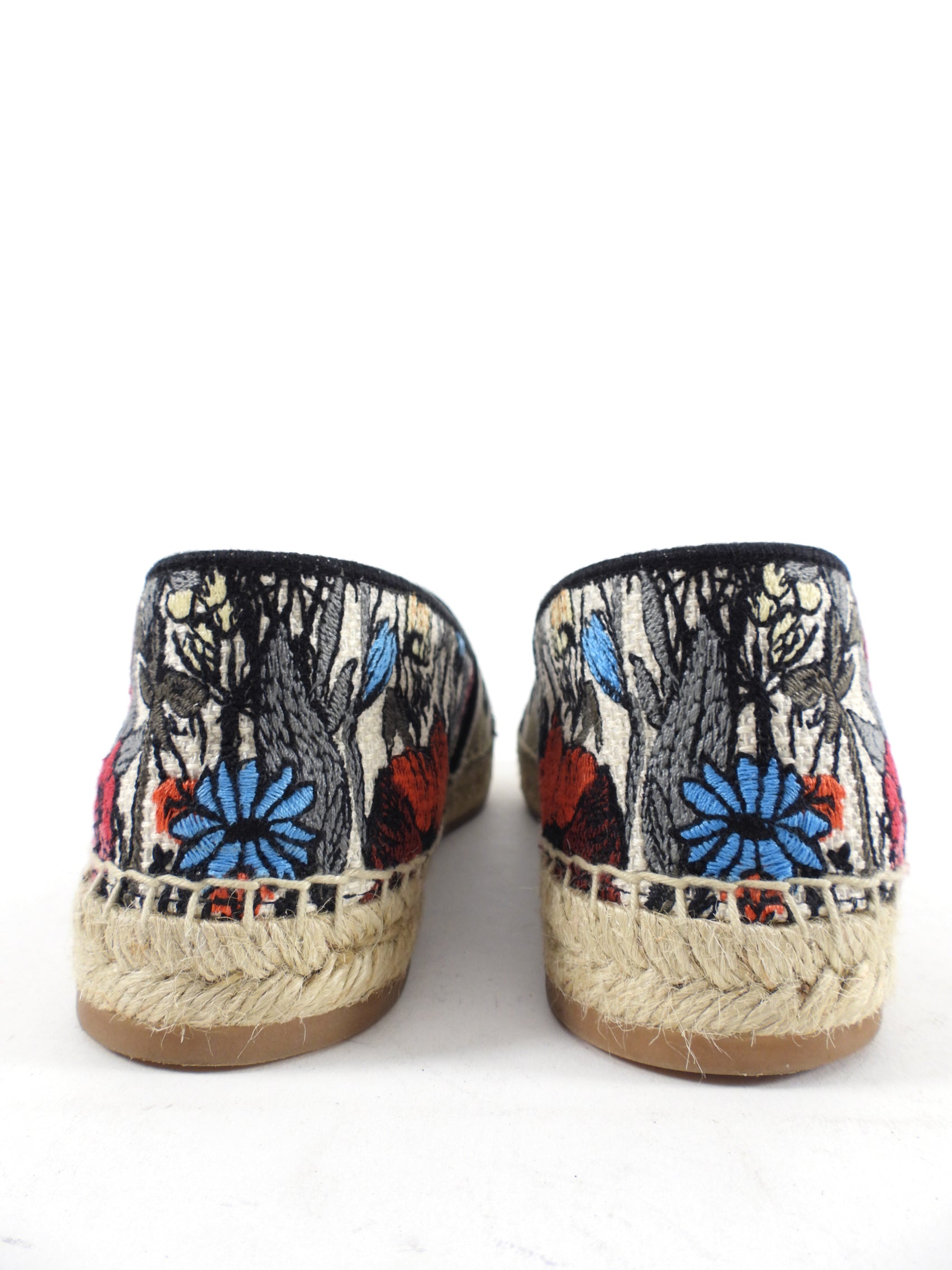 Christian Dior Floral Embroidered Espadrille - 38 / 7.5