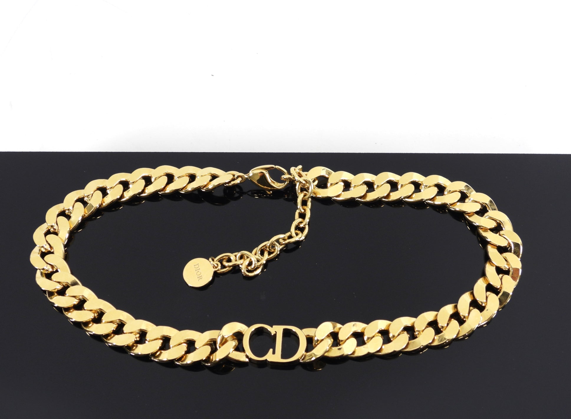 Dior Danseuse Etoile CD Goldtone Chain Choker