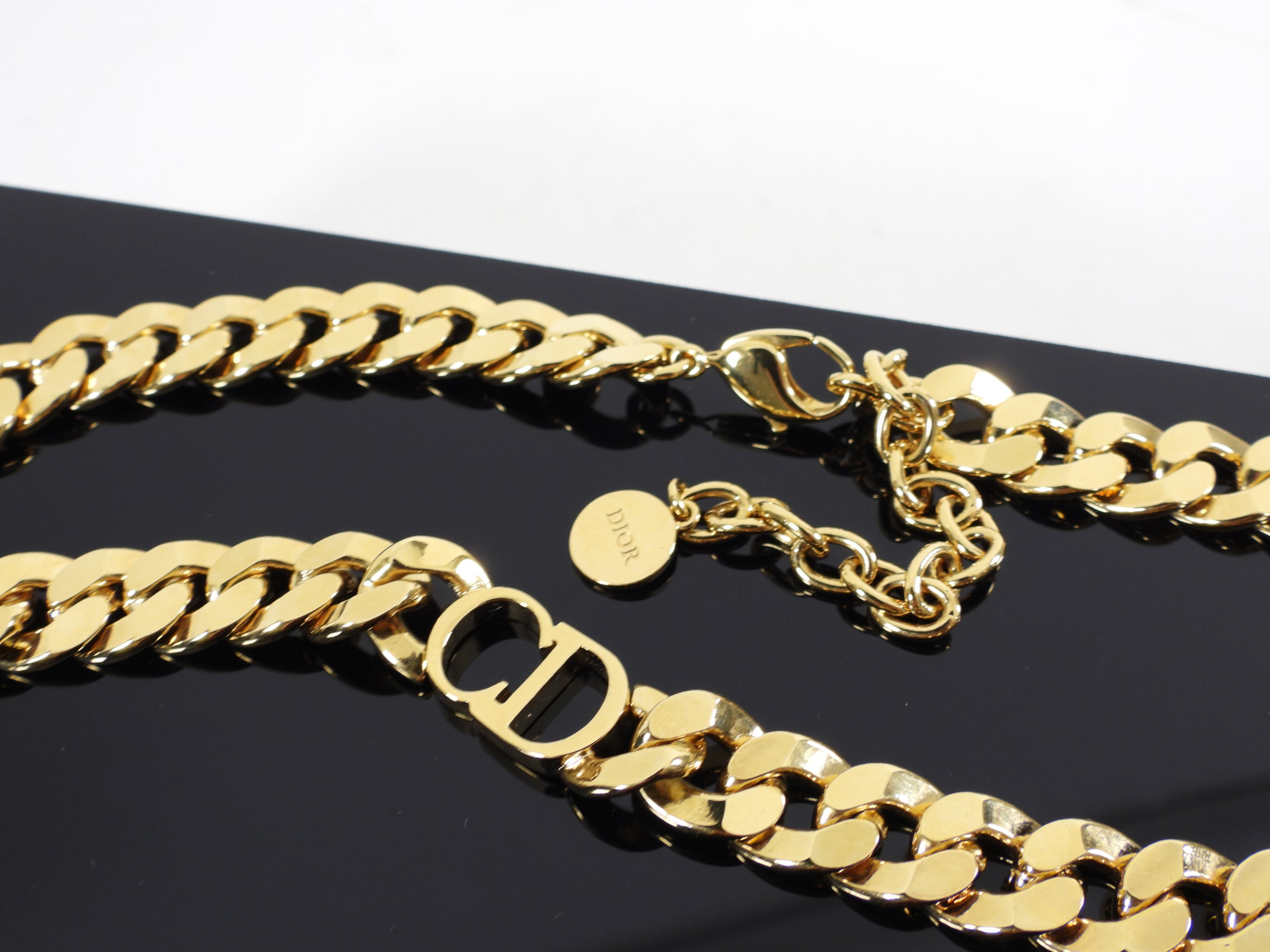 Dior Danseuse Etoile CD Goldtone Chain Choker