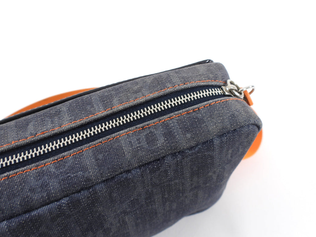 Dior Vintage Early 2000’s Galliano Denim Trotteur Flight Bag