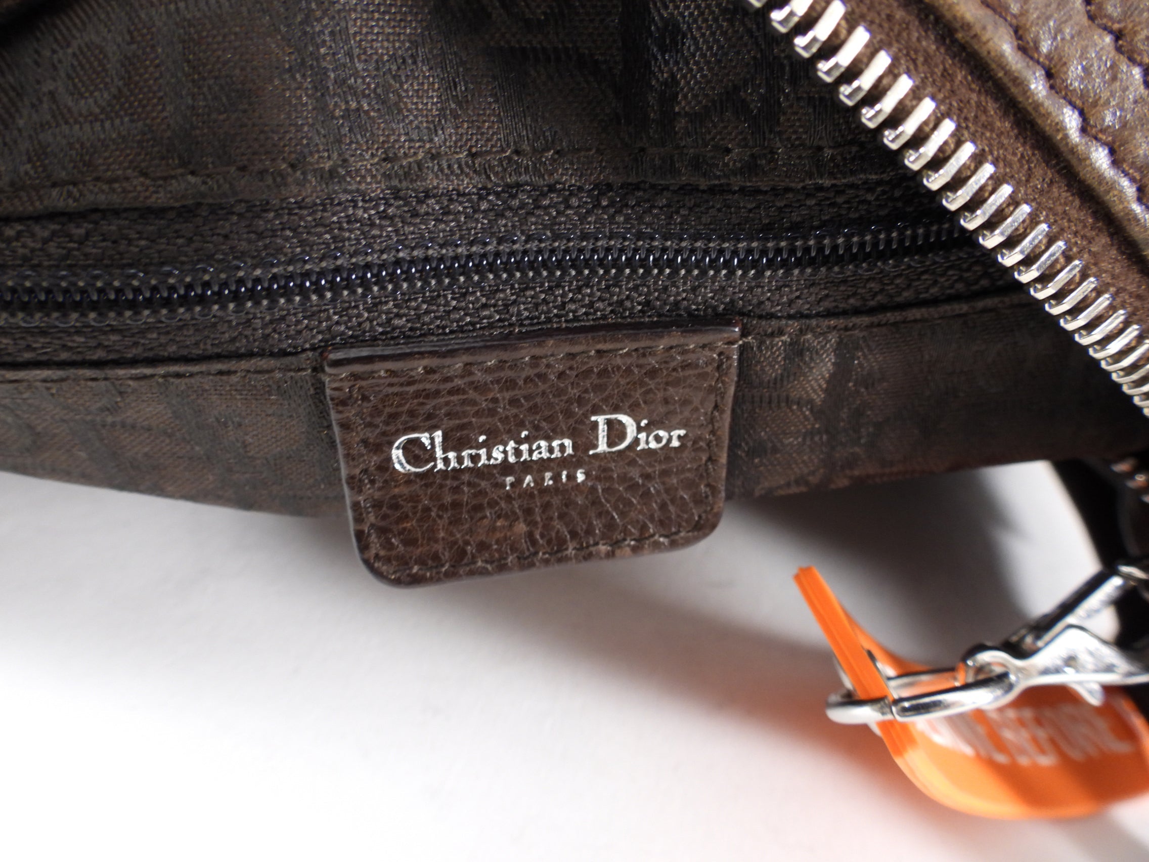 Christian Dior Galliano 2006 Brown Leather Flight Shoulder Bag