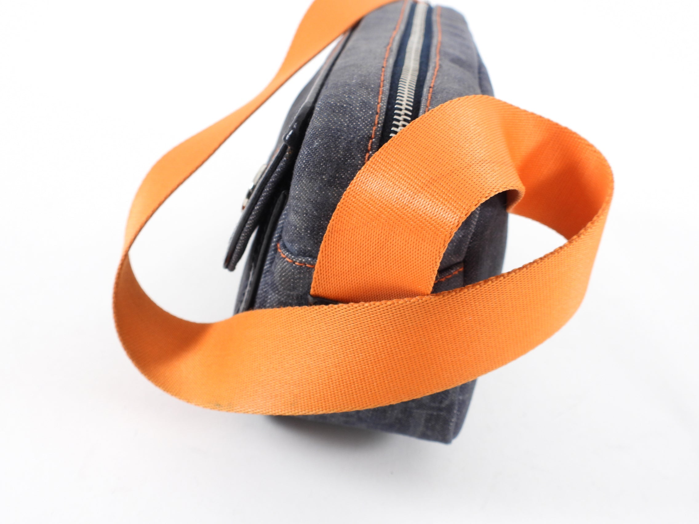 Dior Vintage Early 2000’s Galliano Denim Trotteur Flight Bag
