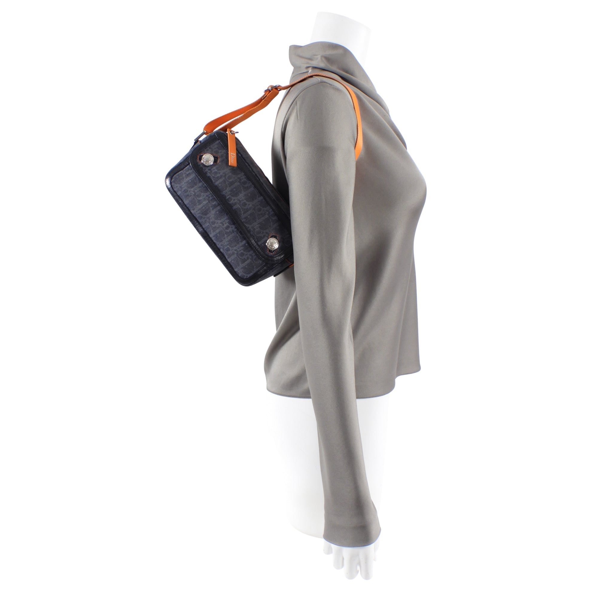 Dior Vintage Early 2000’s Galliano Denim Trotteur Flight Bag