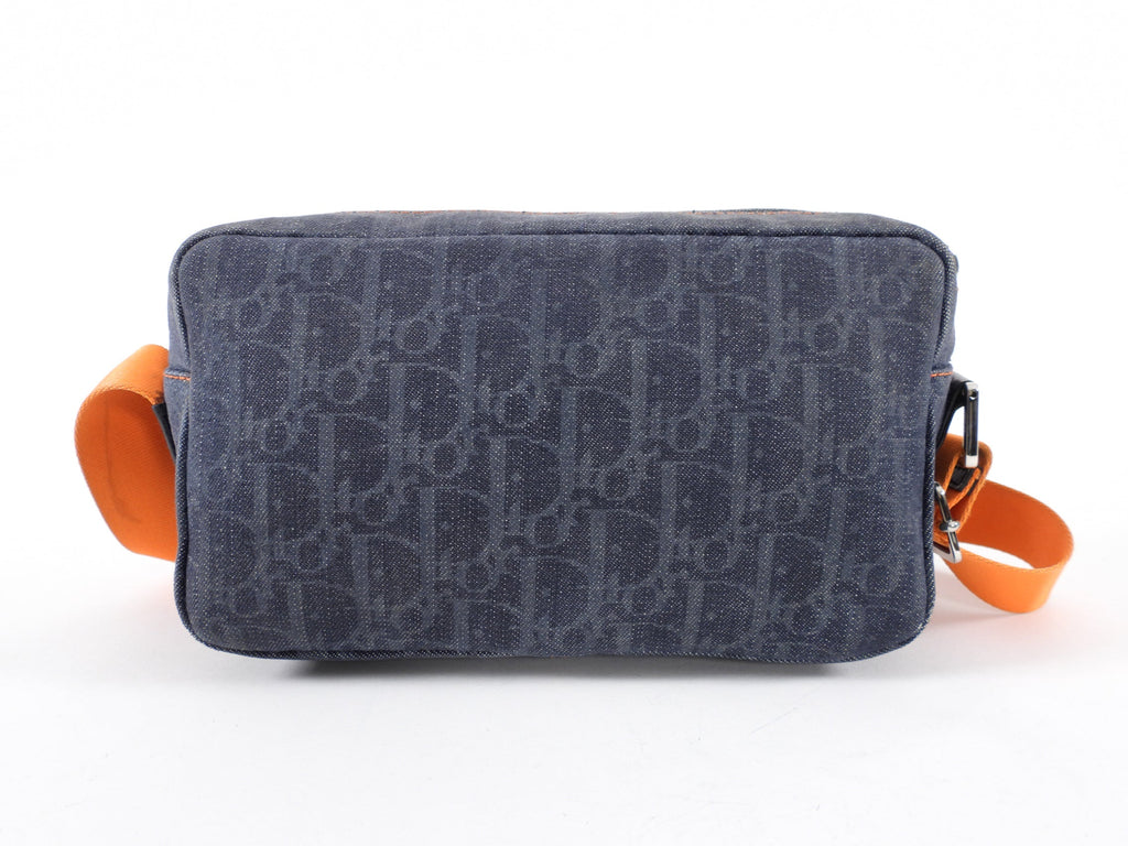 Dior Vintage Early 2000’s Galliano Denim Trotteur Flight Bag