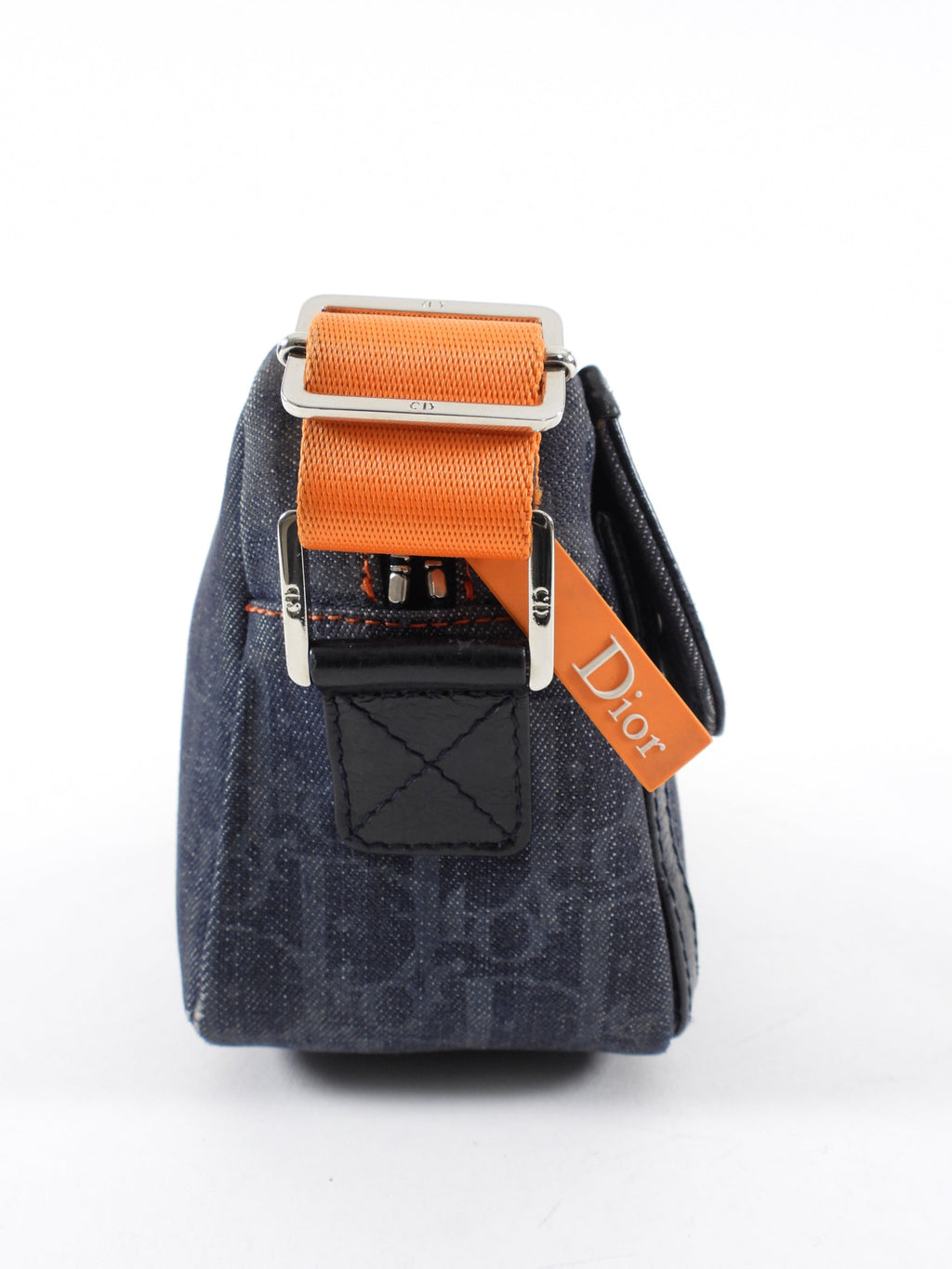 Dior Vintage Early 2000’s Galliano Denim Trotteur Flight Bag