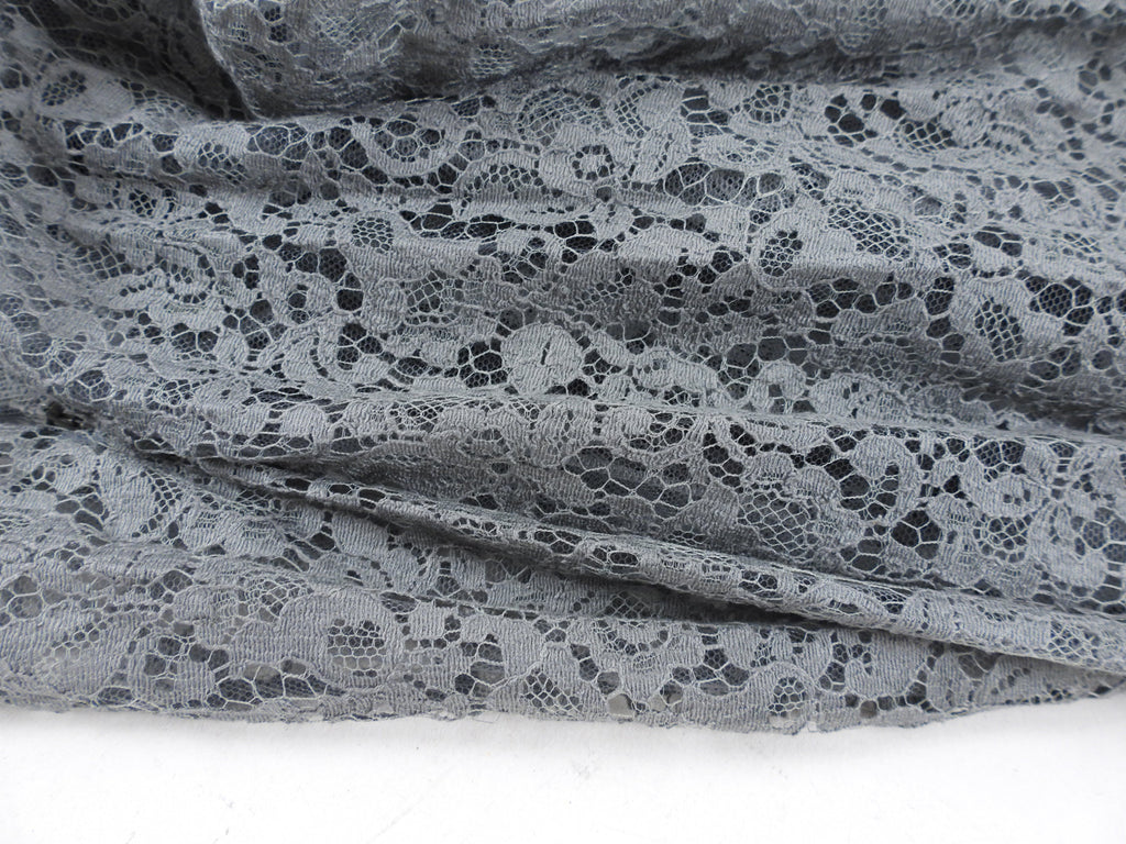 Christian Dior Grey Lace Long Full Skirt - 28" waist