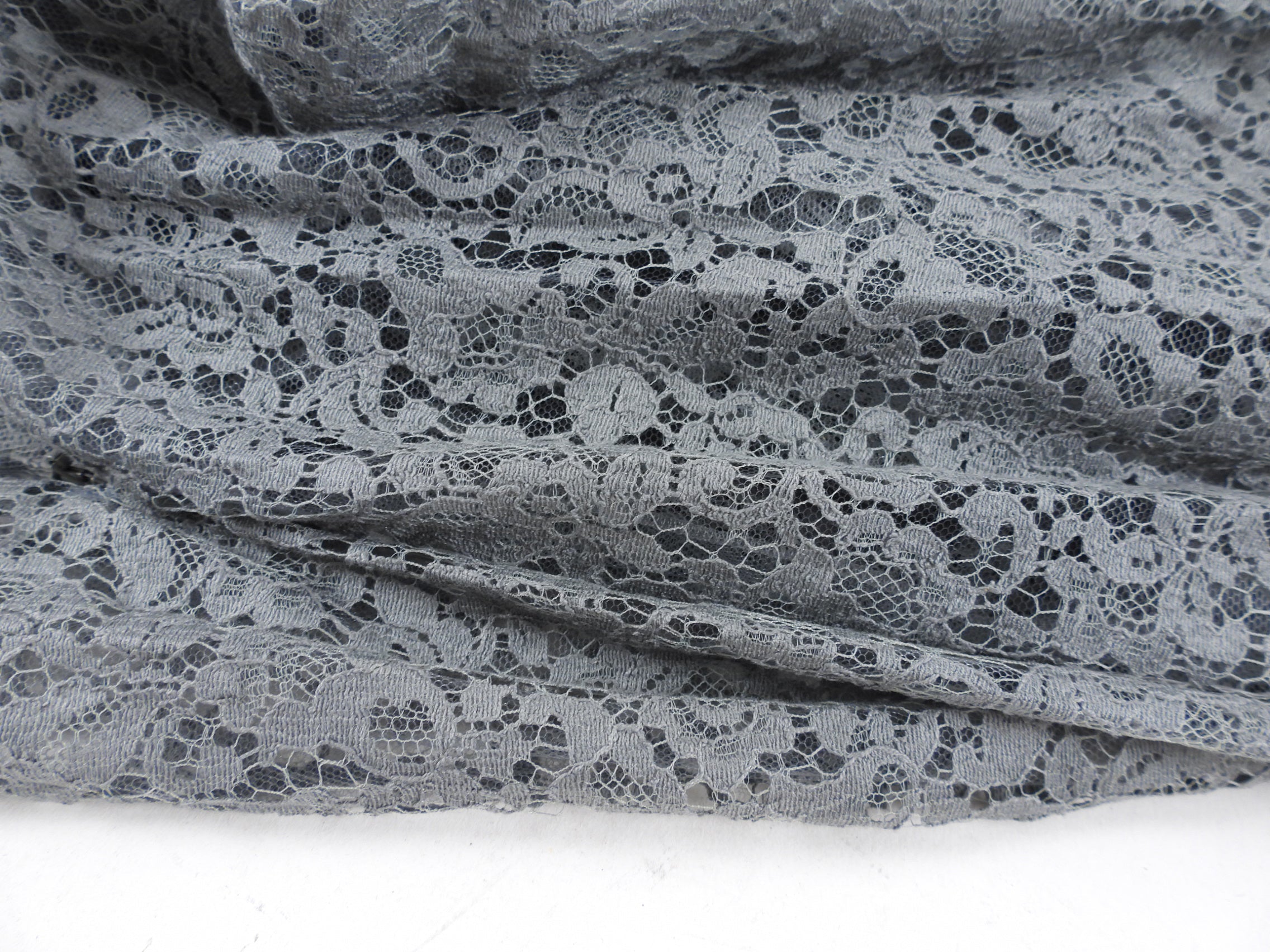 Christian Dior Grey Lace Long Full Skirt - 28" waist