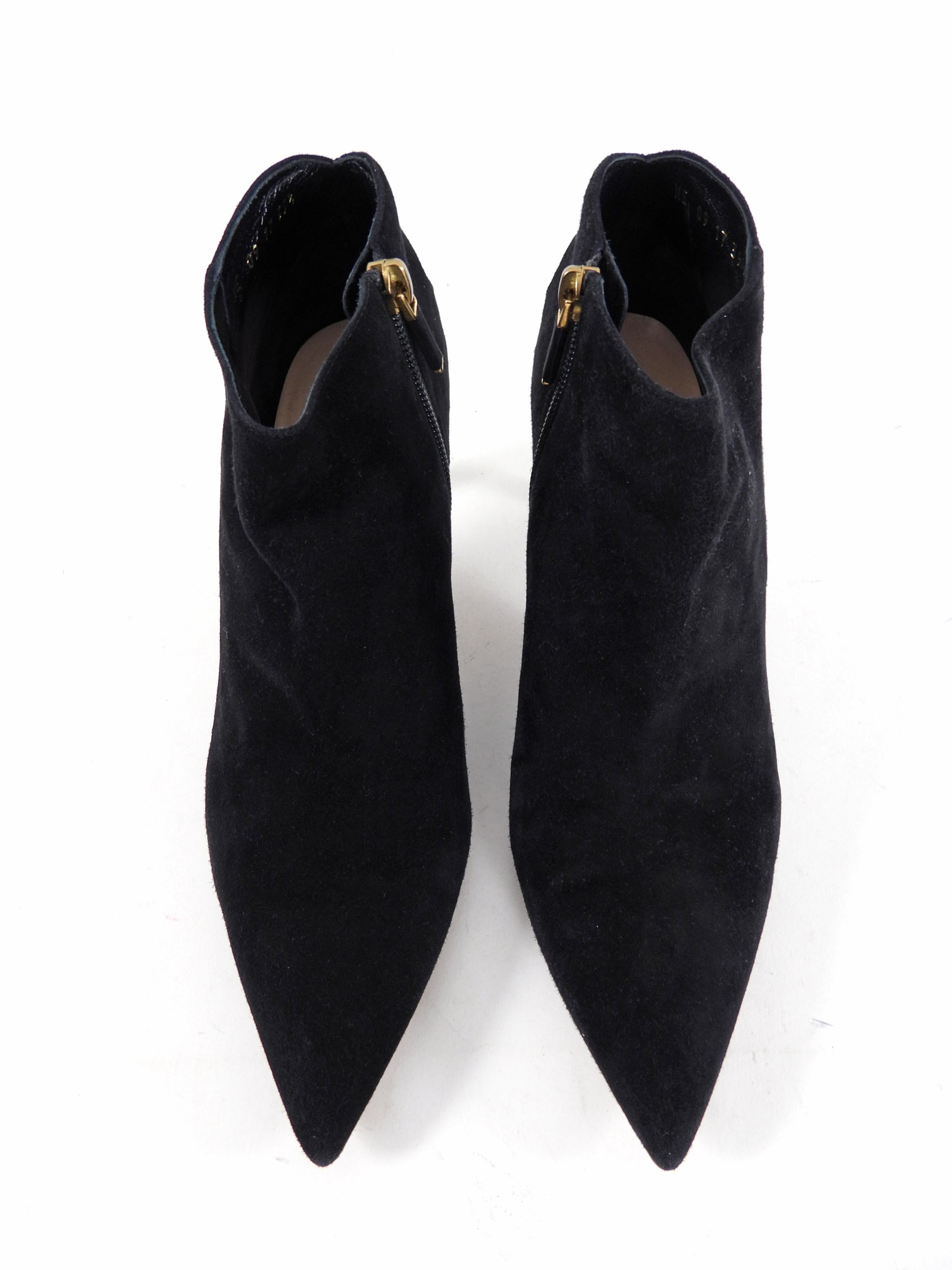 Dior Black Suede Ankle Boots with Red Leather Heart - 39.5 / 9