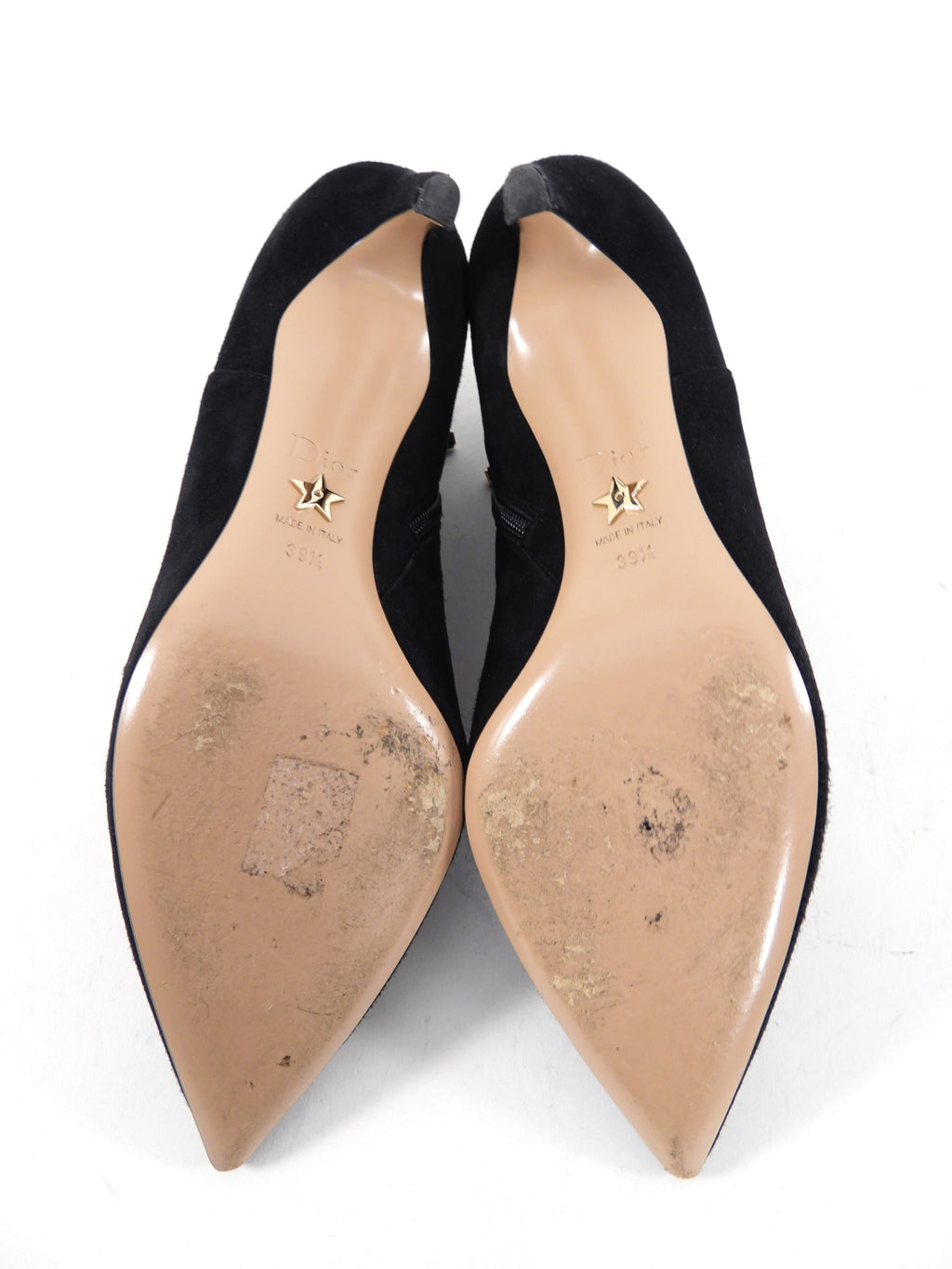 Dior Black Suede Ankle Boots with Red Leather Heart - 39.5 / 9