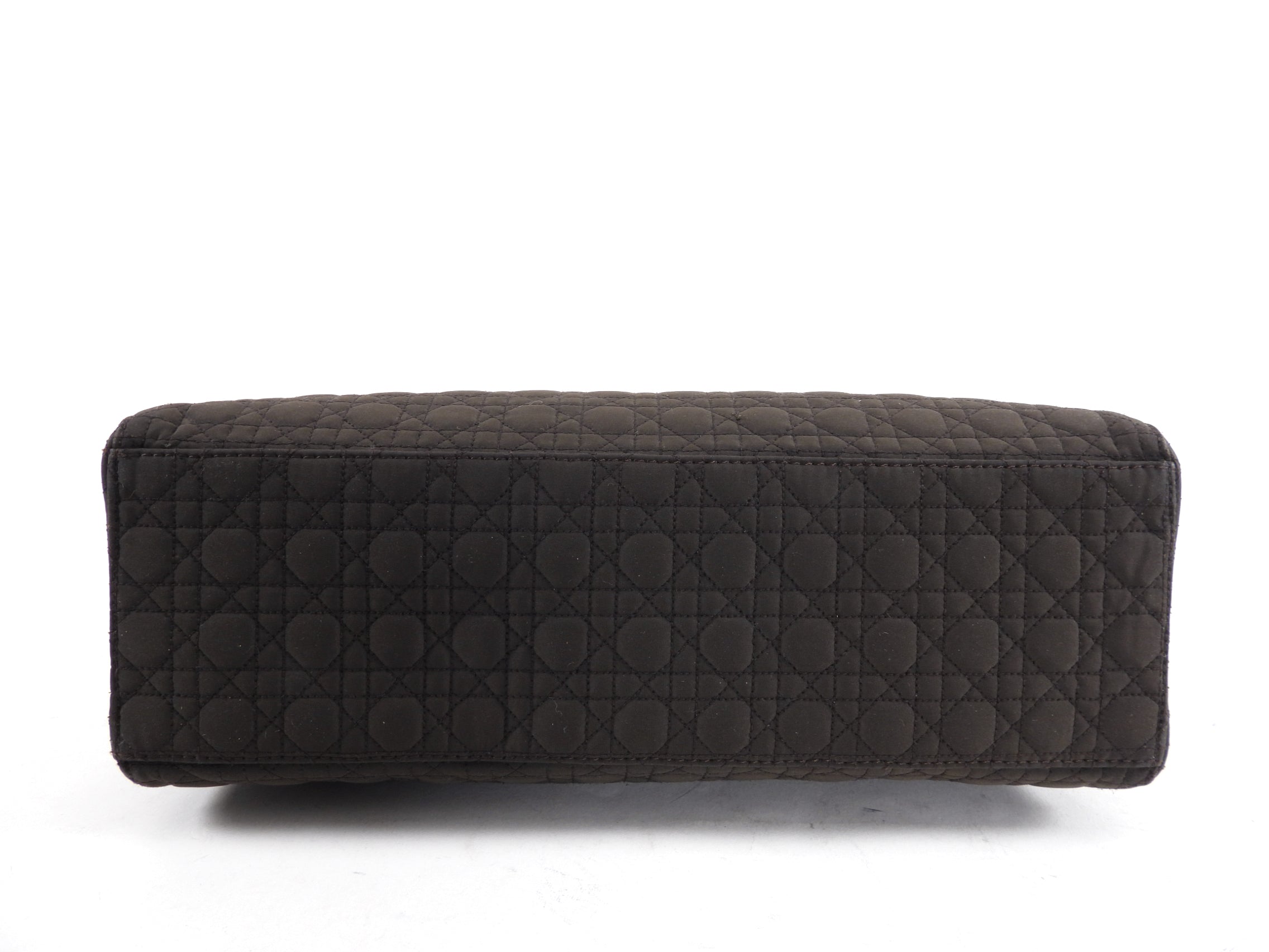 Christian Dior Vintage Lady Dior Brown Nylon Bag