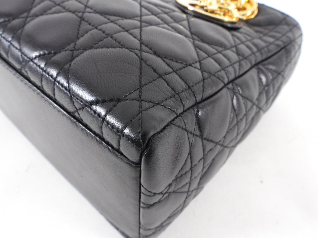 Dior Lady Dior Black Lambskin Cannage Bag