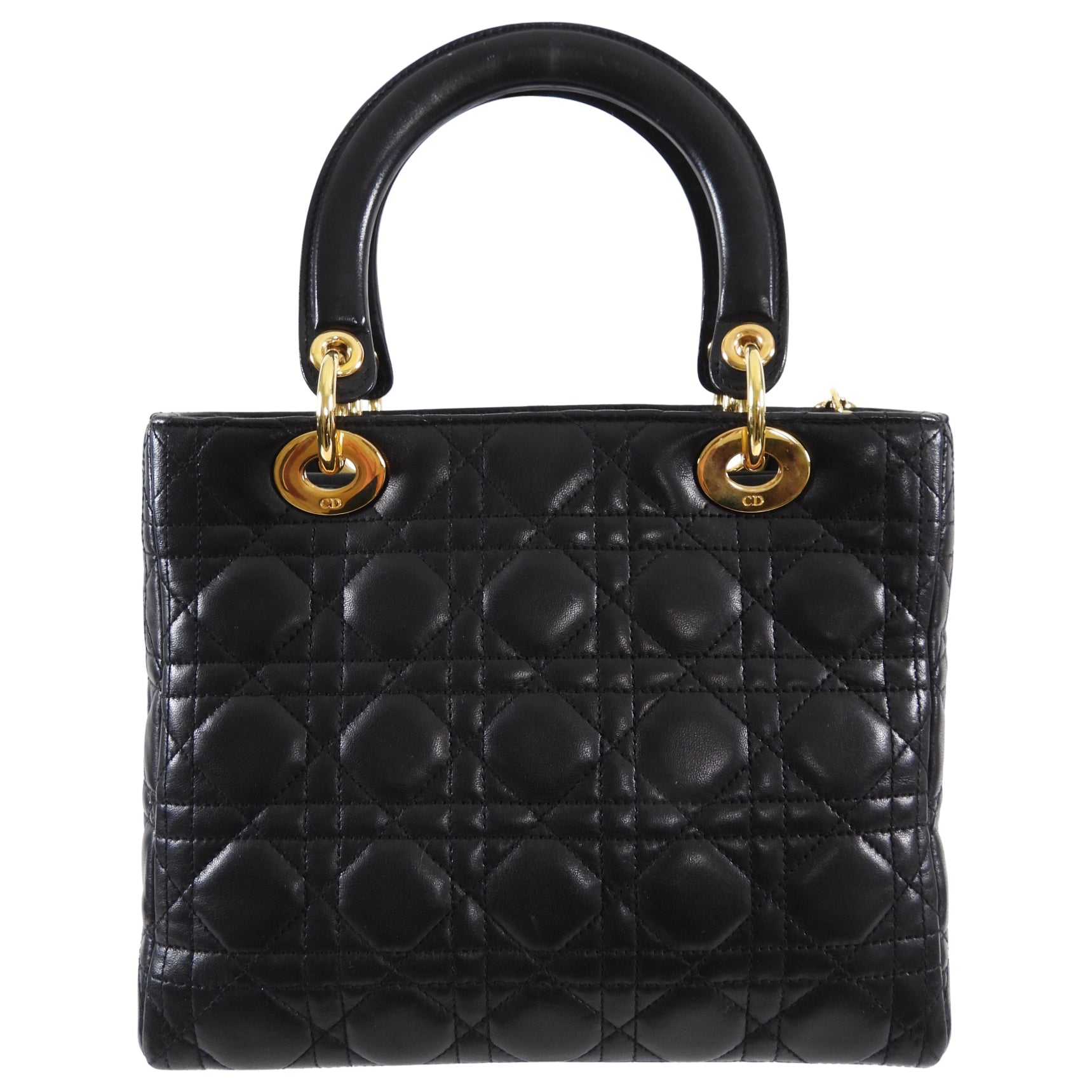 Dior Lady Dior Black Lambskin Cannage Bag
