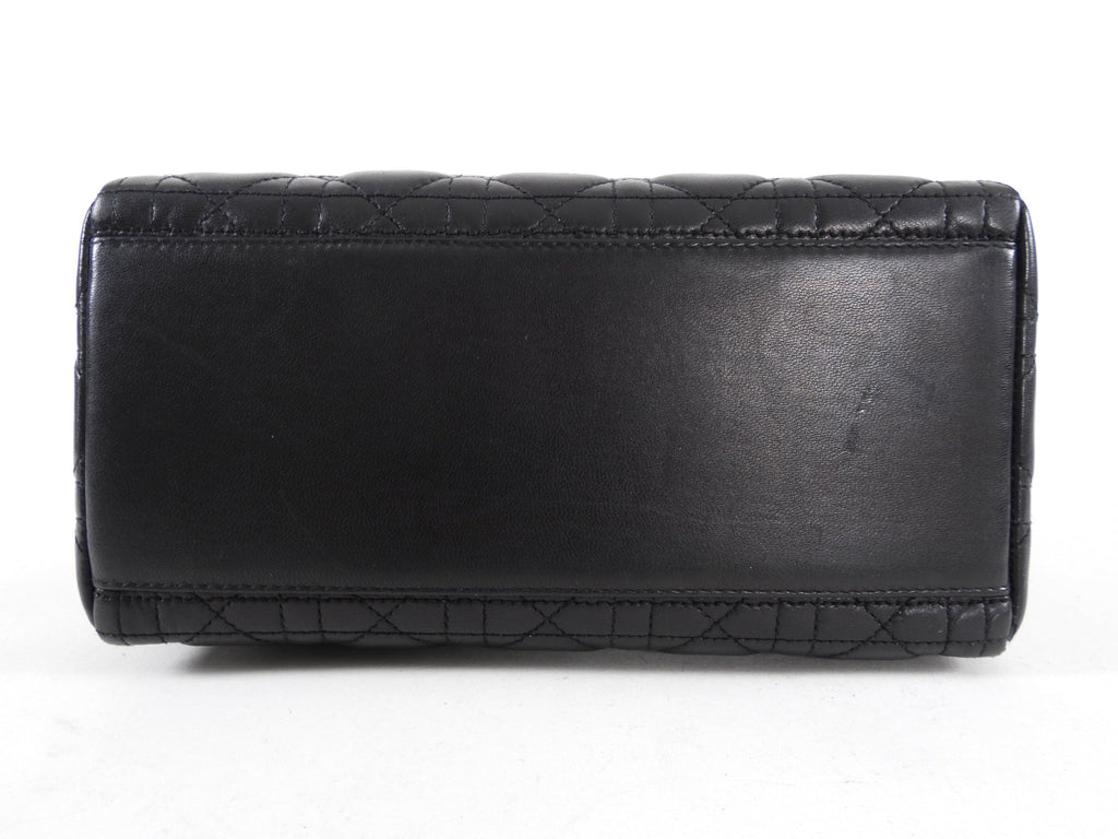 Dior Lady Dior Black Lambskin Cannage Bag