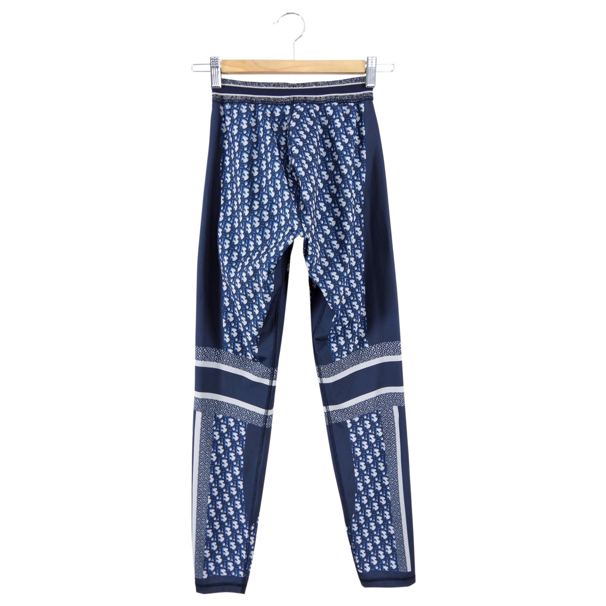 Christian Dior DiorAlps Navy Blue Oblique Logo Leggings - S