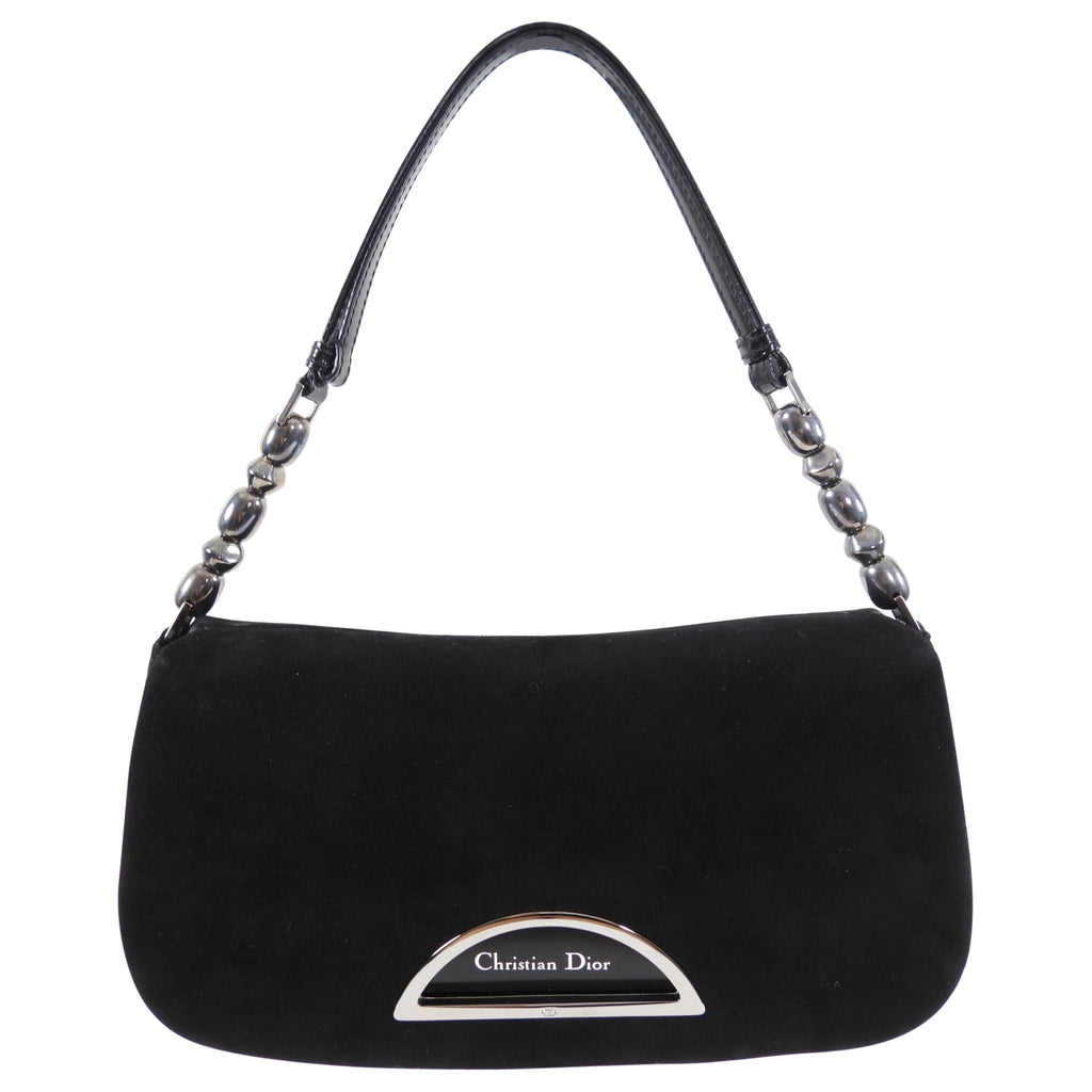 Dior John Galliano Vintage Early 2000's Malice Black Suede Bag