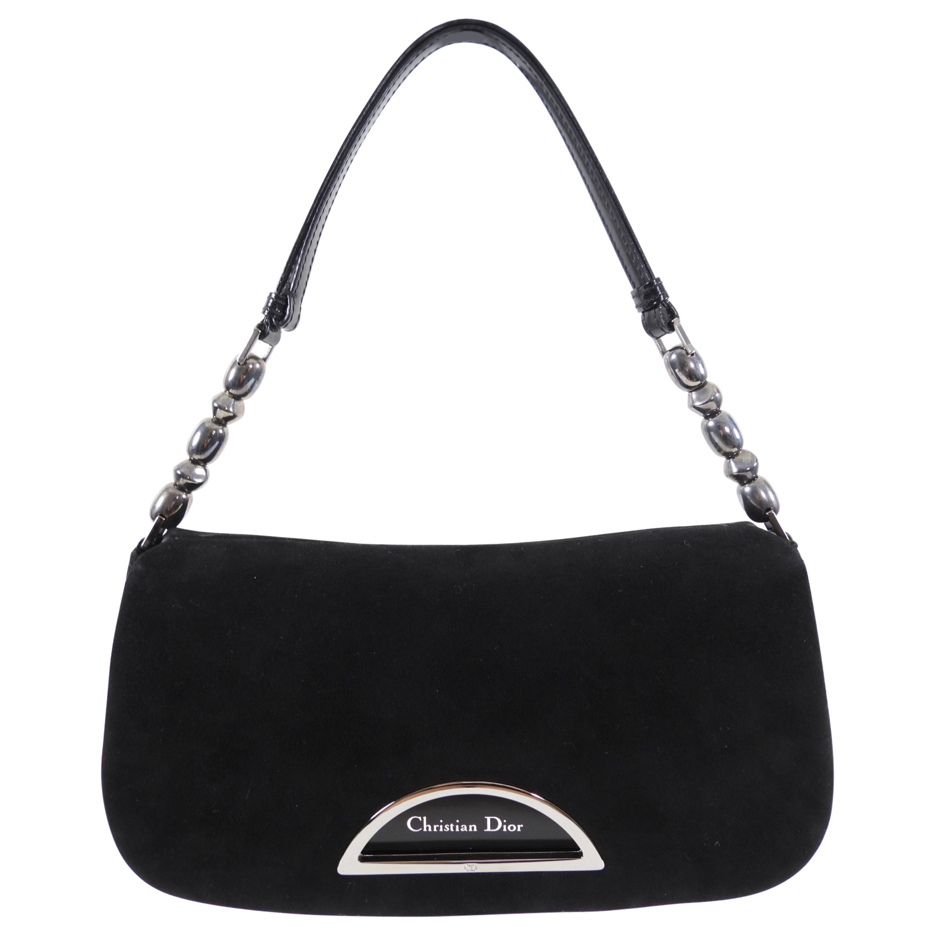 Dior John Galliano Vintage Early 2000's Malice Black Suede Bag