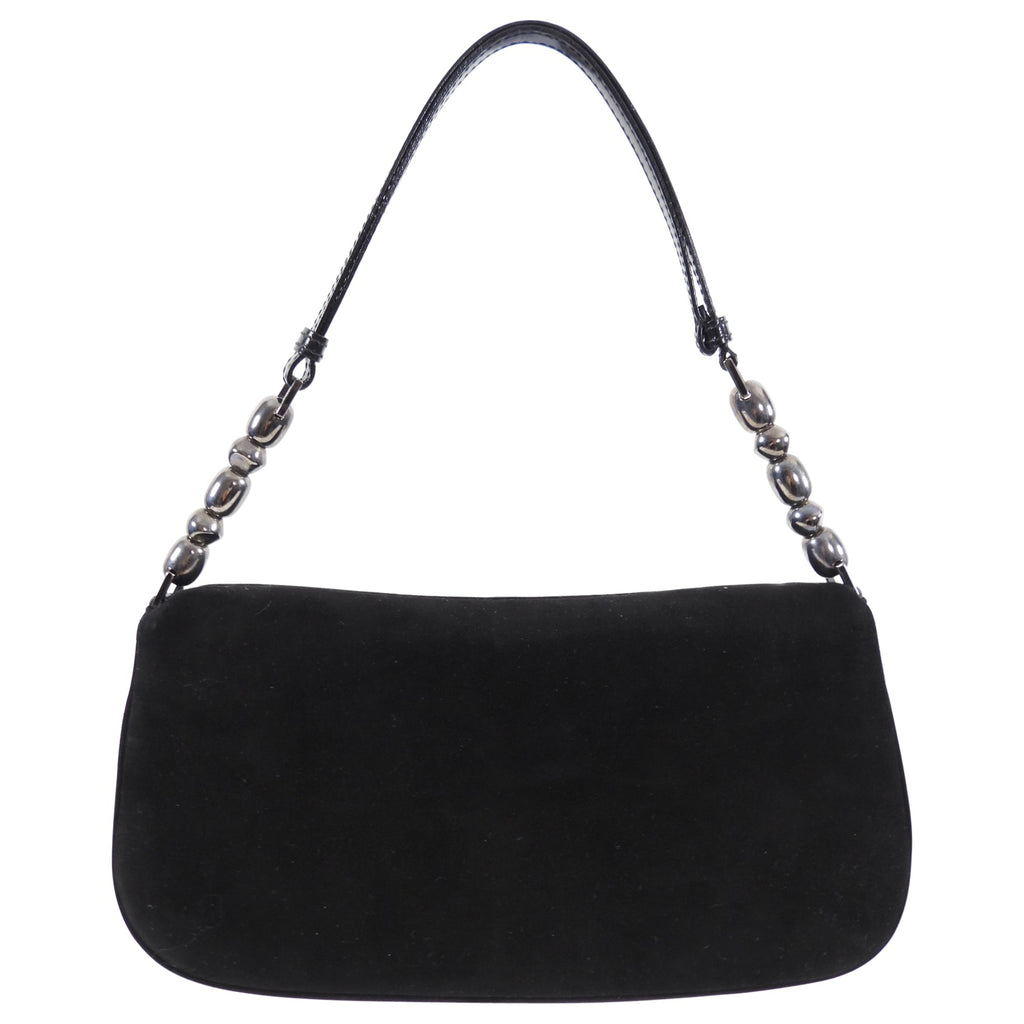 Dior John Galliano Vintage Early 2000's Malice Black Suede Bag