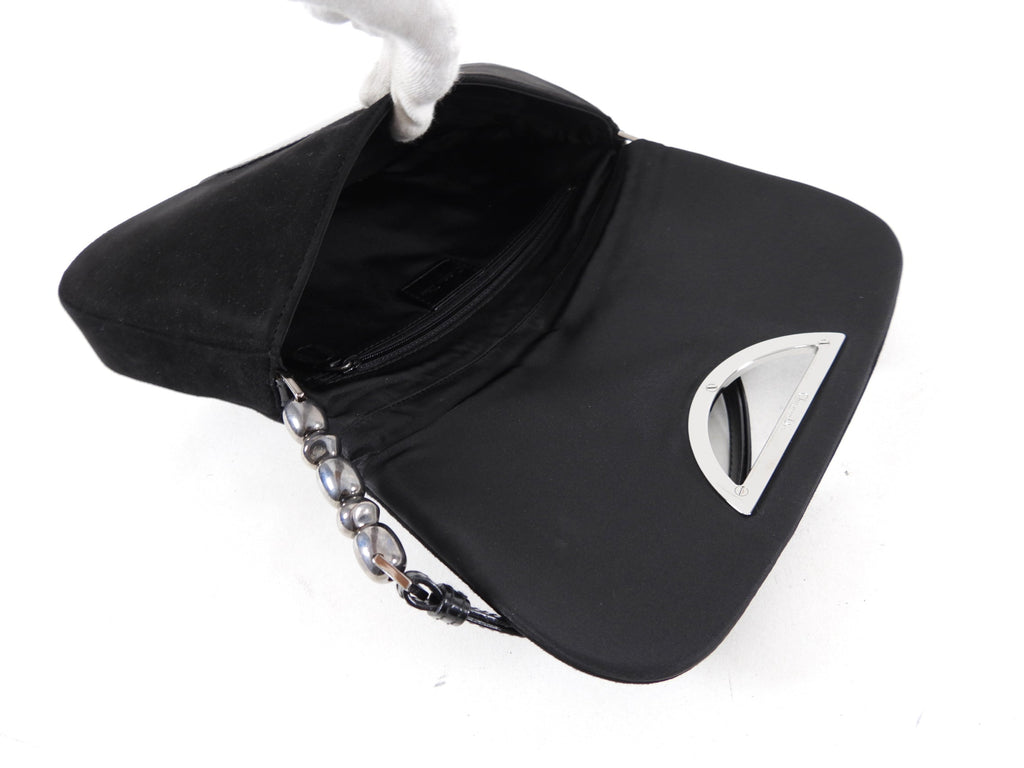 Dior John Galliano Vintage Early 2000's Malice Black Suede Bag