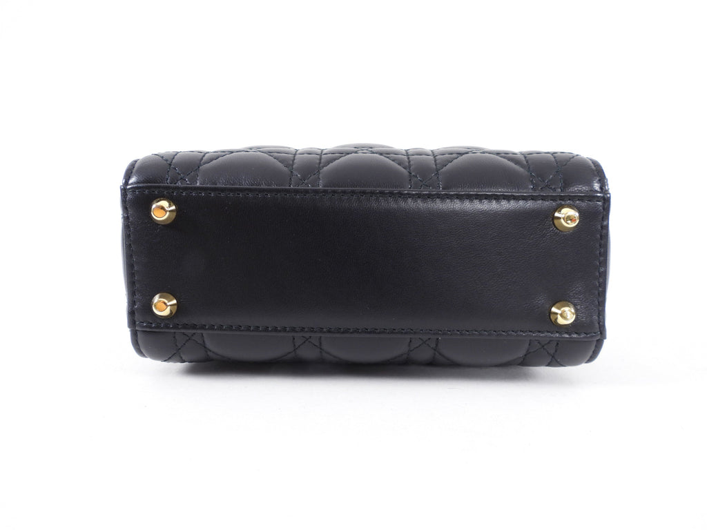 Dior Lady Dior Black Lambskin Mini Cannage Bag