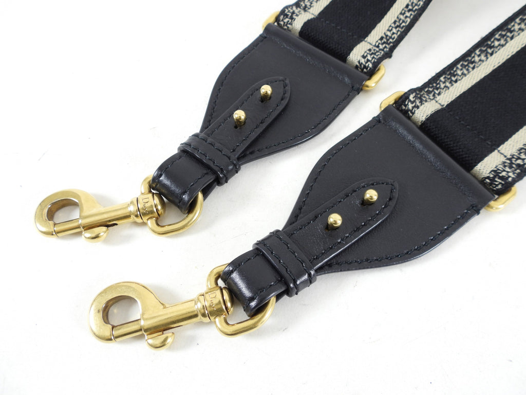 Dior Mini Saddle Bag Oblique Jacquard with Wide Shoulder Strap