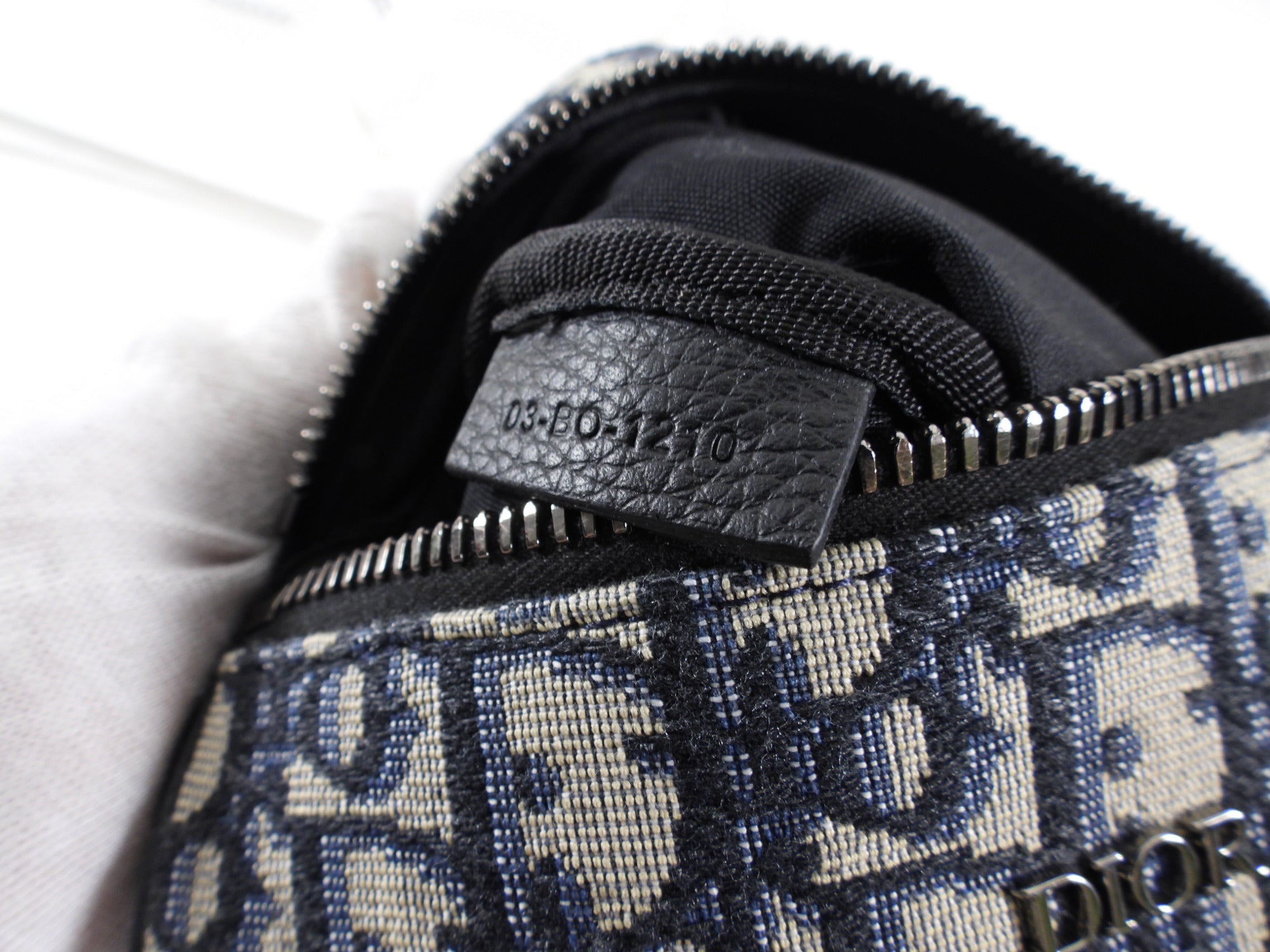 Christian Dior Navy Oblique Canvas Roller Messenger Bag