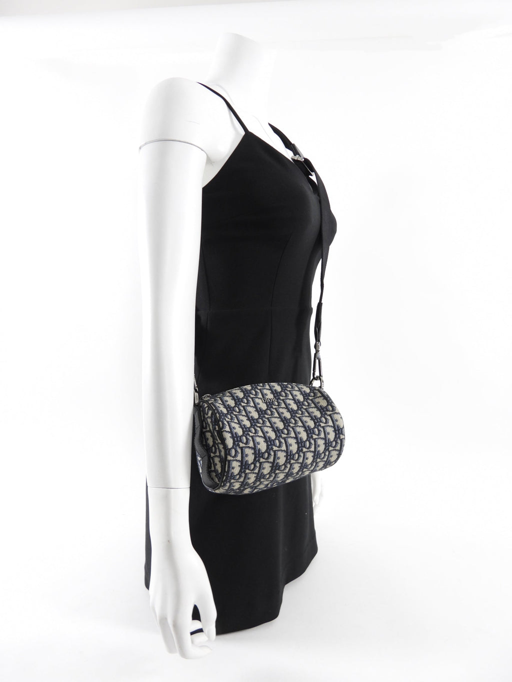 Christian Dior Navy Oblique Canvas Roller Messenger Bag