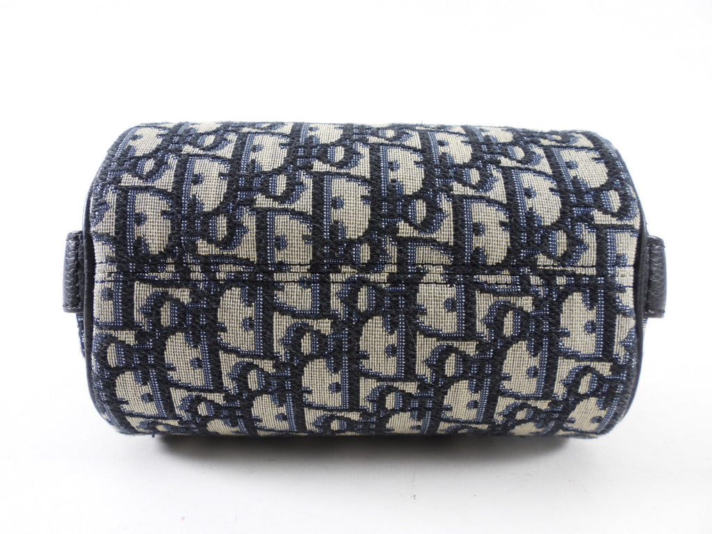 Christian Dior Navy Oblique Canvas Roller Messenger Bag