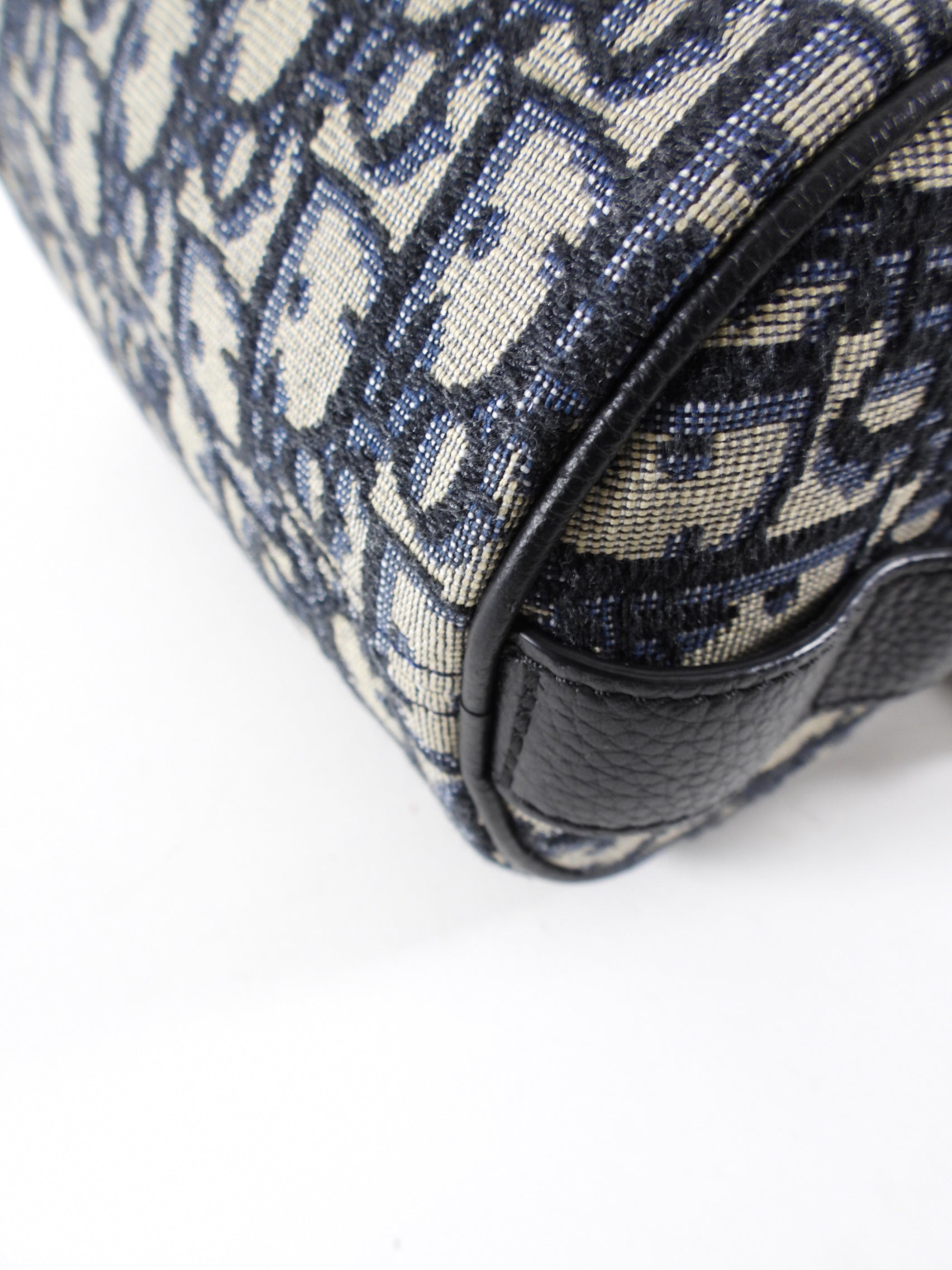 Christian Dior Navy Oblique Canvas Roller Messenger Bag