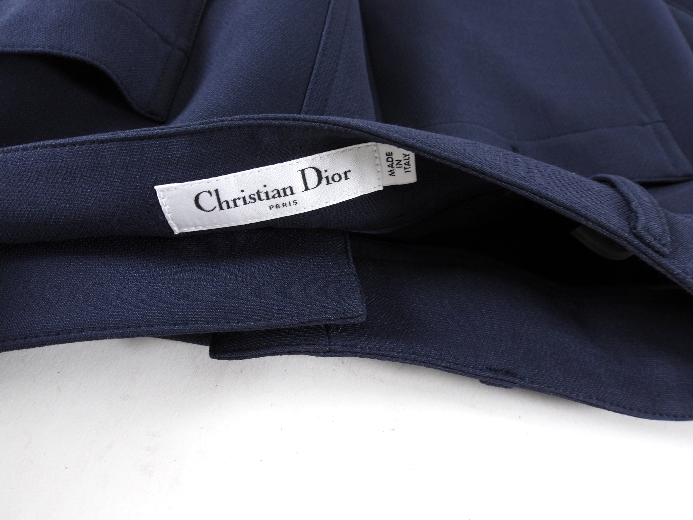 Christian Dior Navy Front Patch Pocket Trousers - 8/10