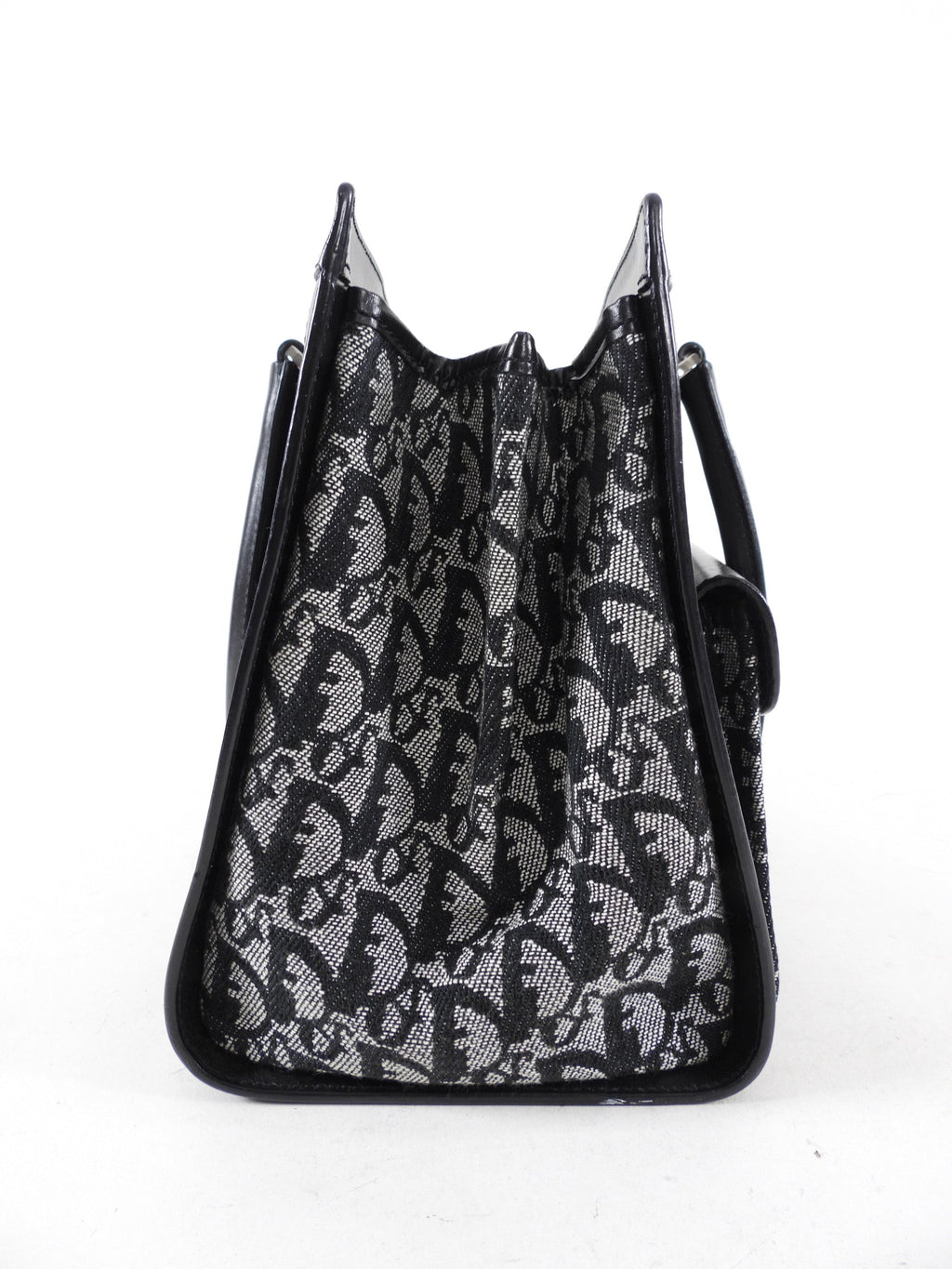 Dior Vintage Black Oblique Monogram Canvas Tote Bag