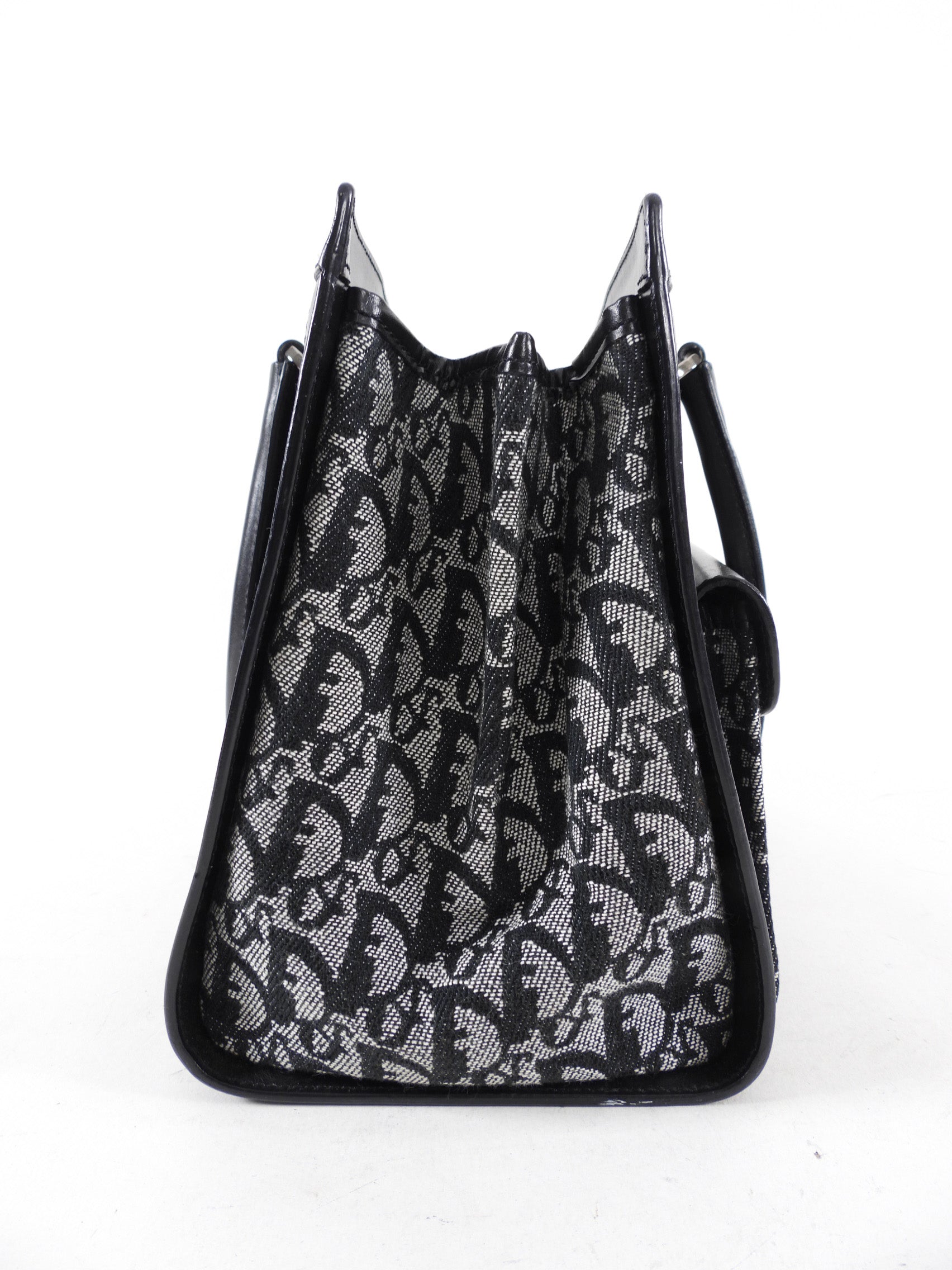 Dior Vintage Black Oblique Monogram Canvas Tote Bag