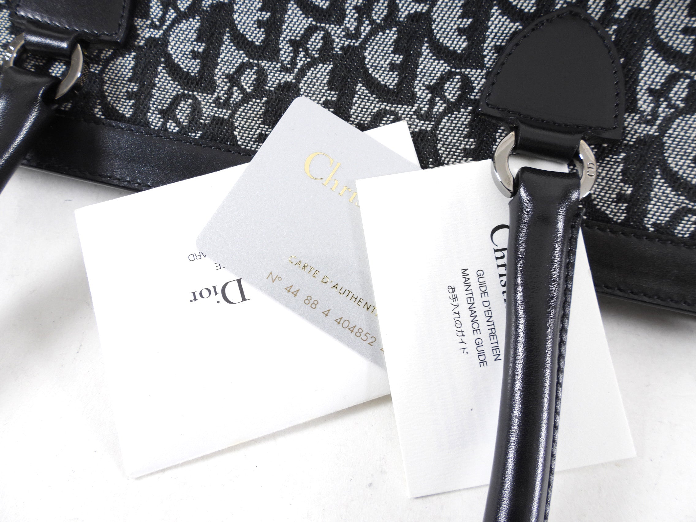 Dior Vintage Black Oblique Monogram Canvas Tote Bag