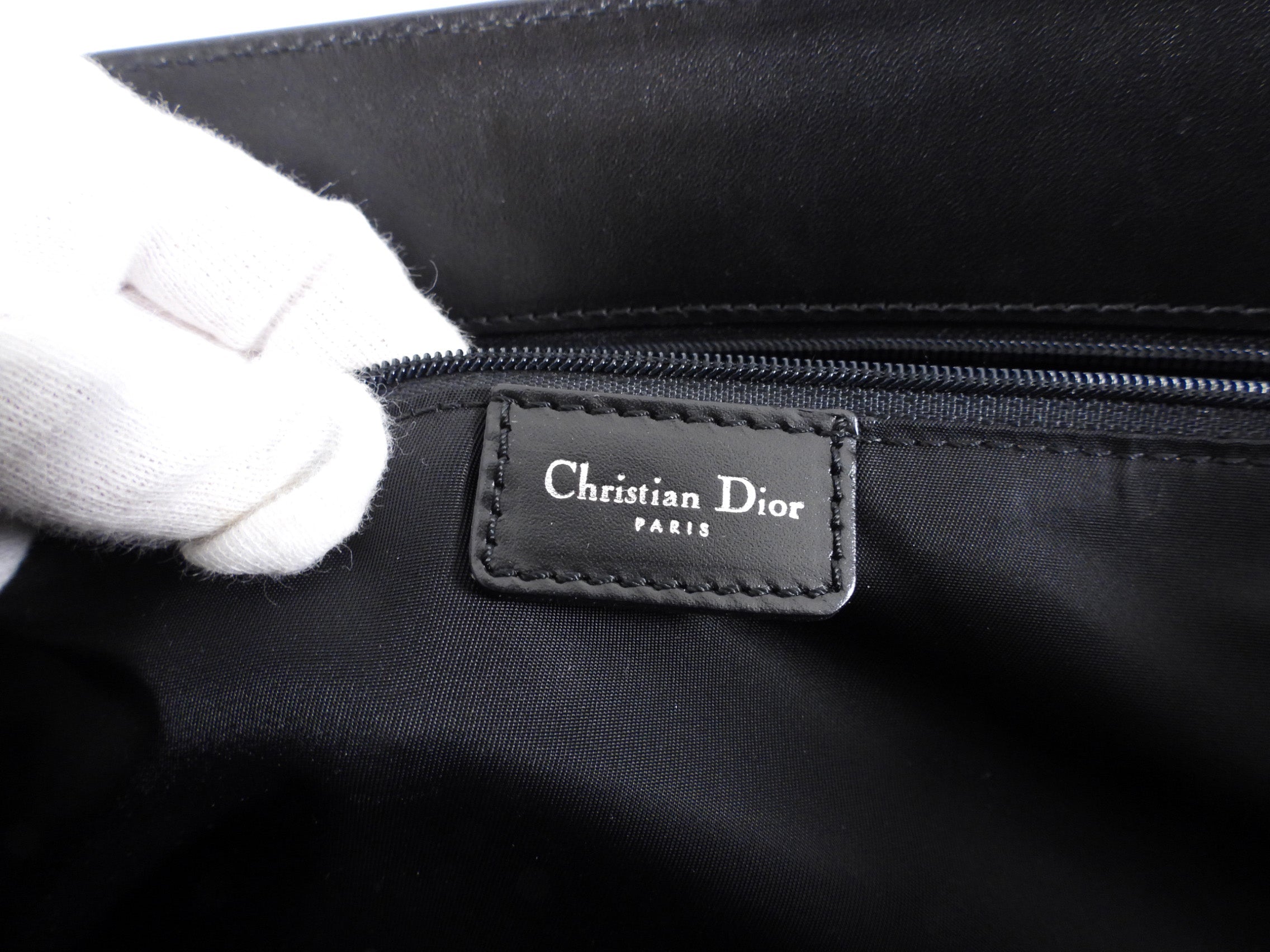 Dior Vintage Black Oblique Monogram Canvas Tote Bag