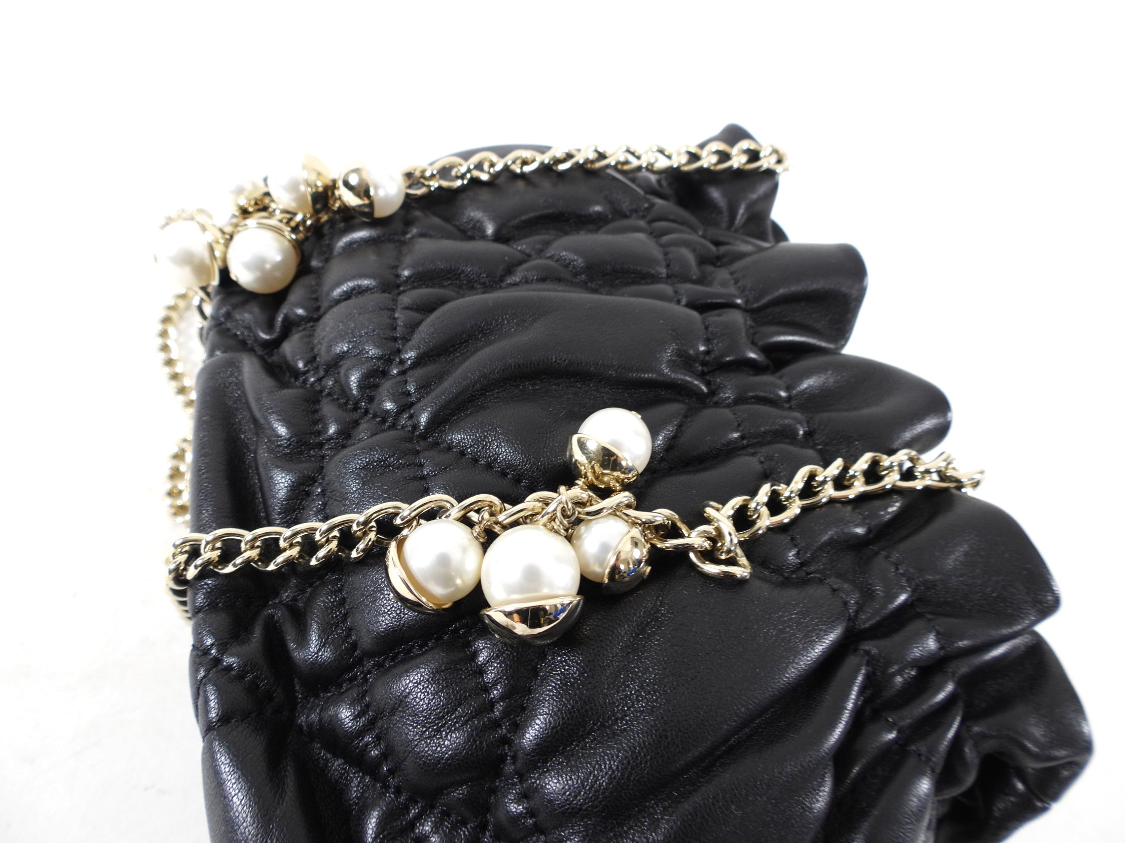 Dior Delices Small Black Cannage Chain Strap Bag