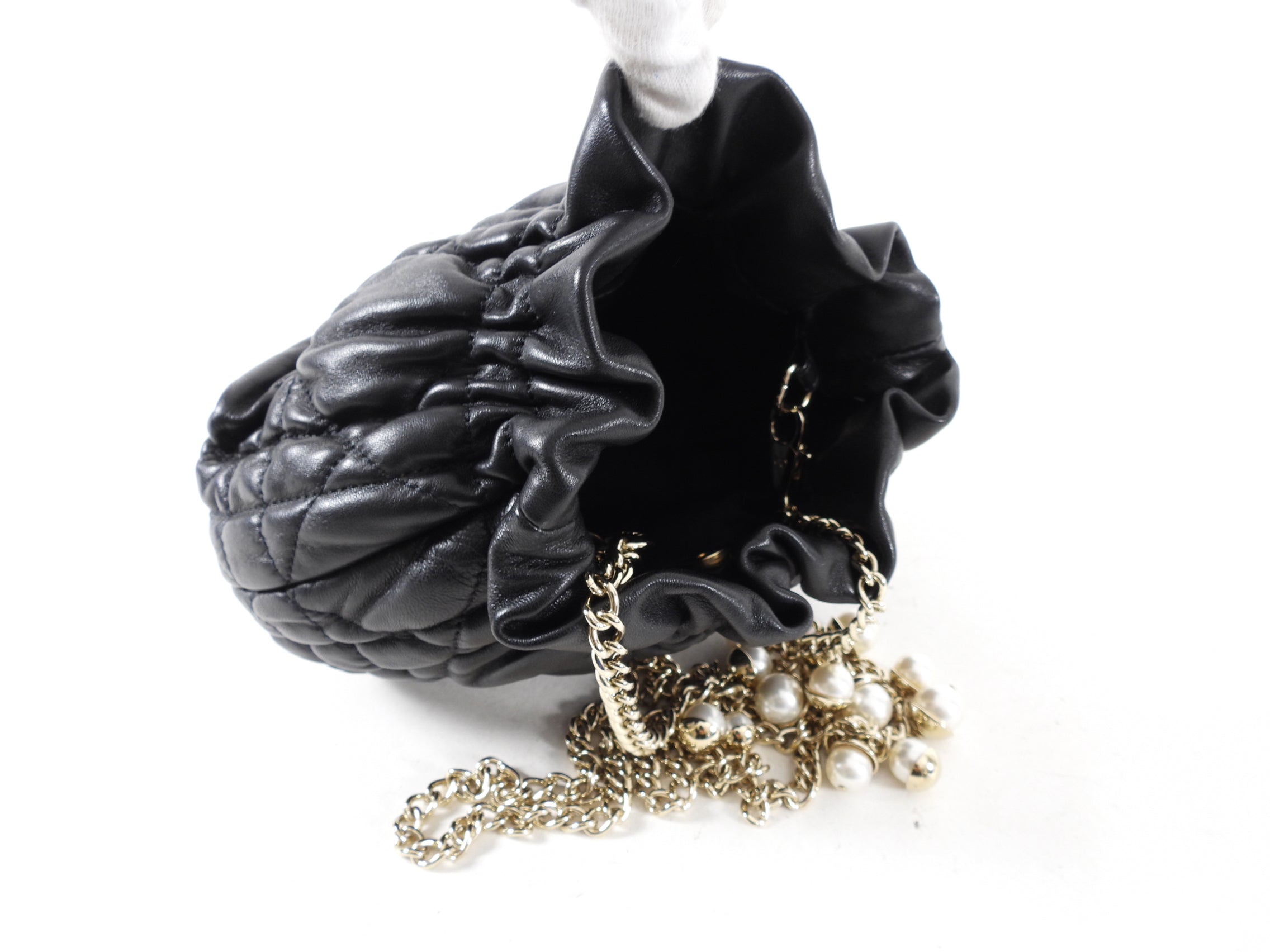 Dior Delices Small Black Cannage Chain Strap Bag