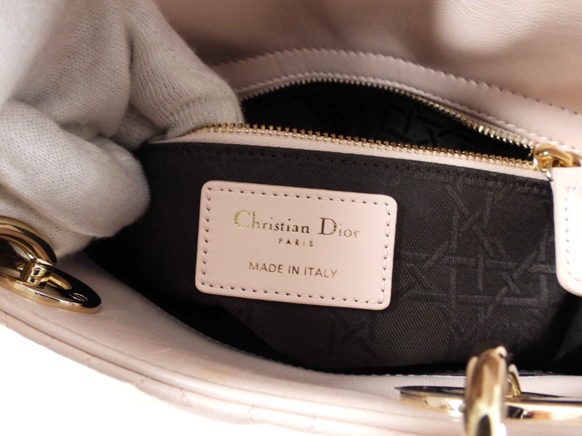 Dior Small Light Pink My Lady Dior Cannage Crossbody Bag