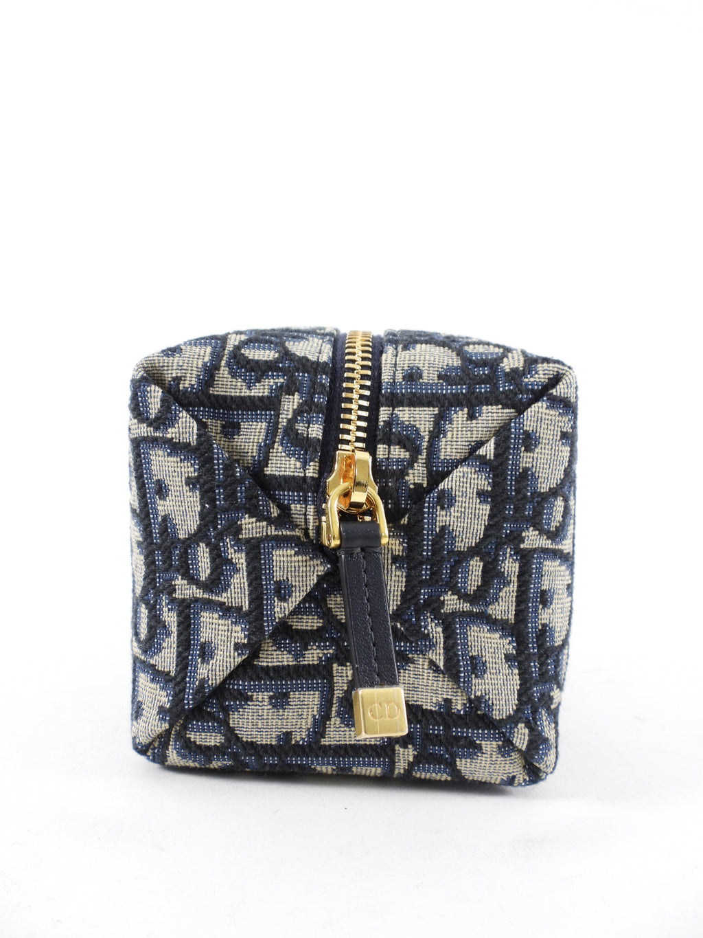 Dior Navy Monogram Oblique Jacquard Vanity Travel Pouch