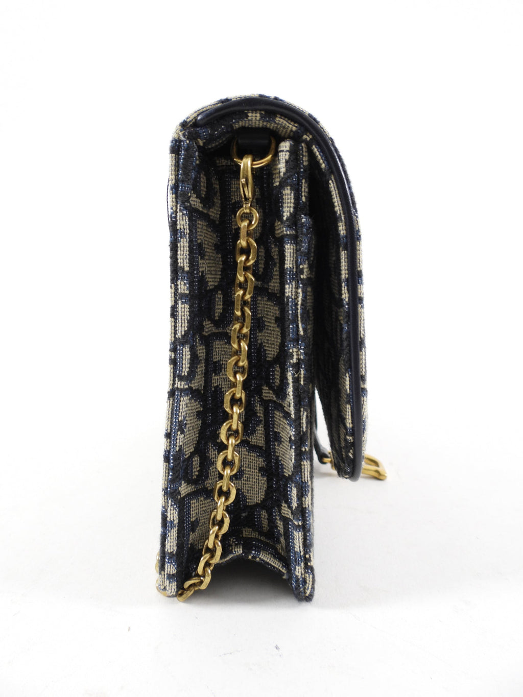 Dior Blue Oblique Saddle Pouch Crossbody Bag