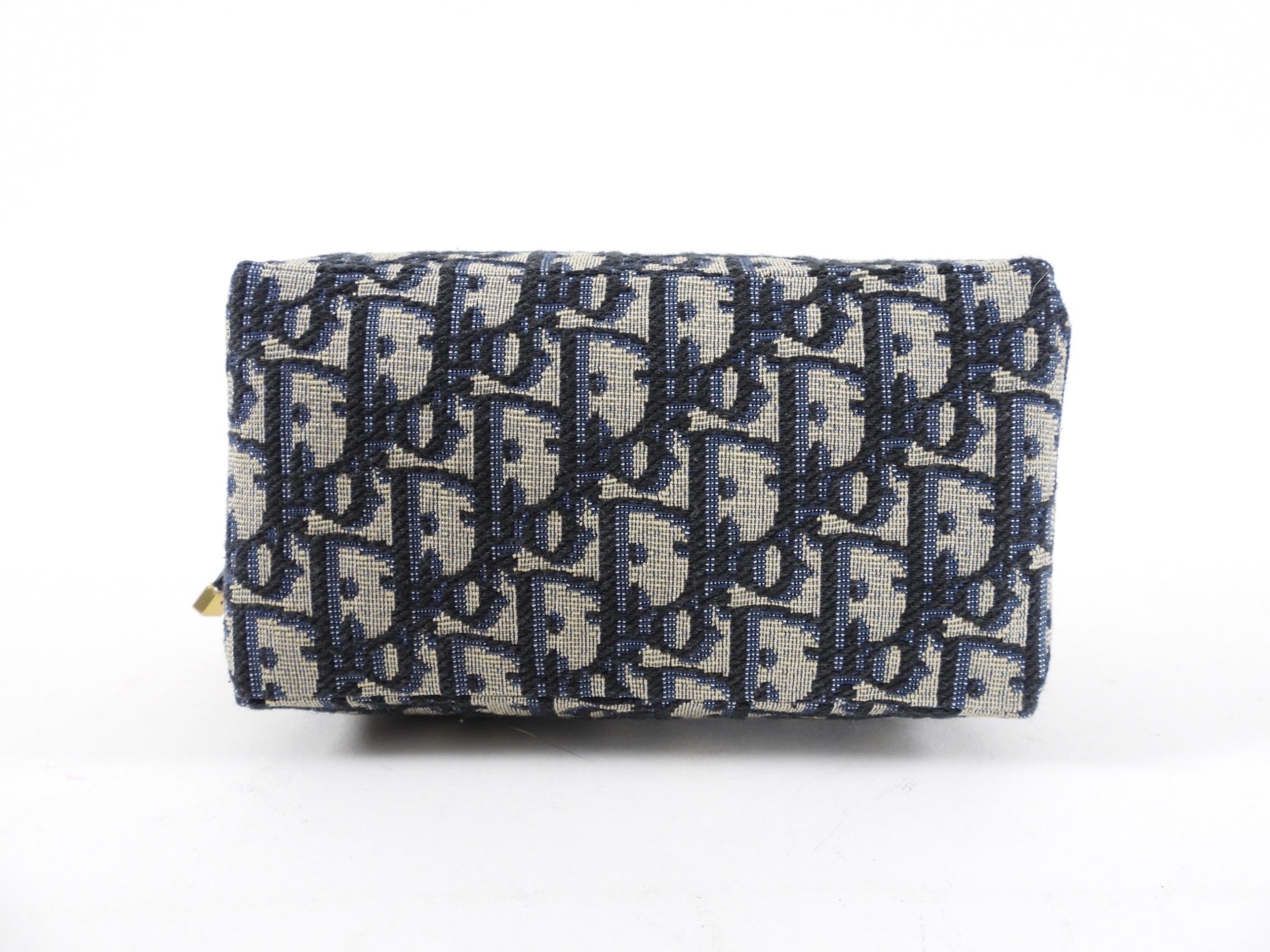 Dior Navy Monogram Oblique Jacquard Vanity Travel Pouch
