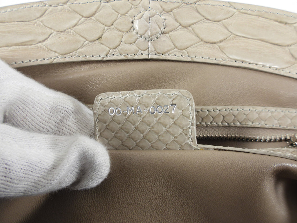 Dior Vintage My Dior Light Grey Python Bag