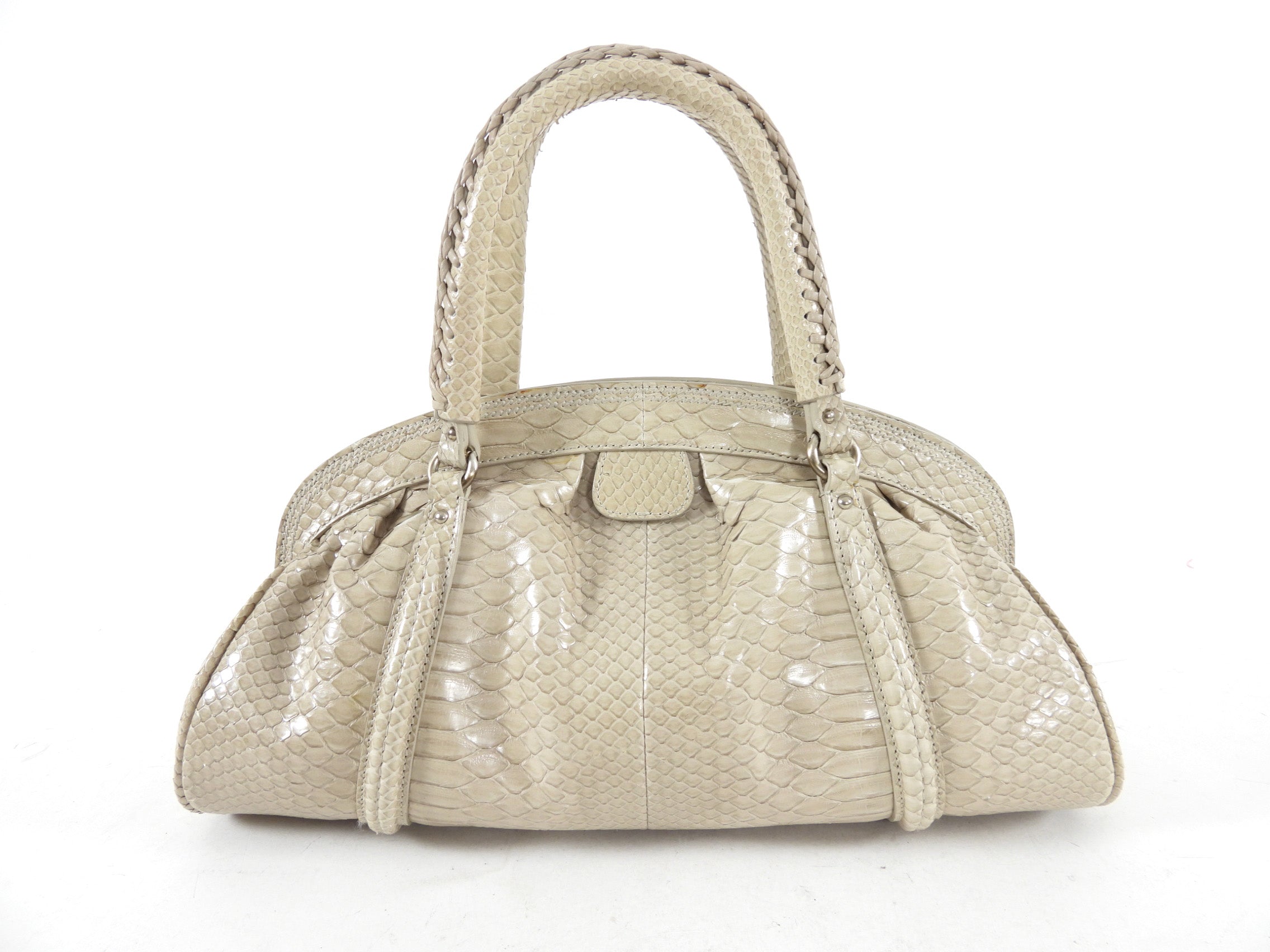 Dior Vintage My Dior Light Grey Python Bag