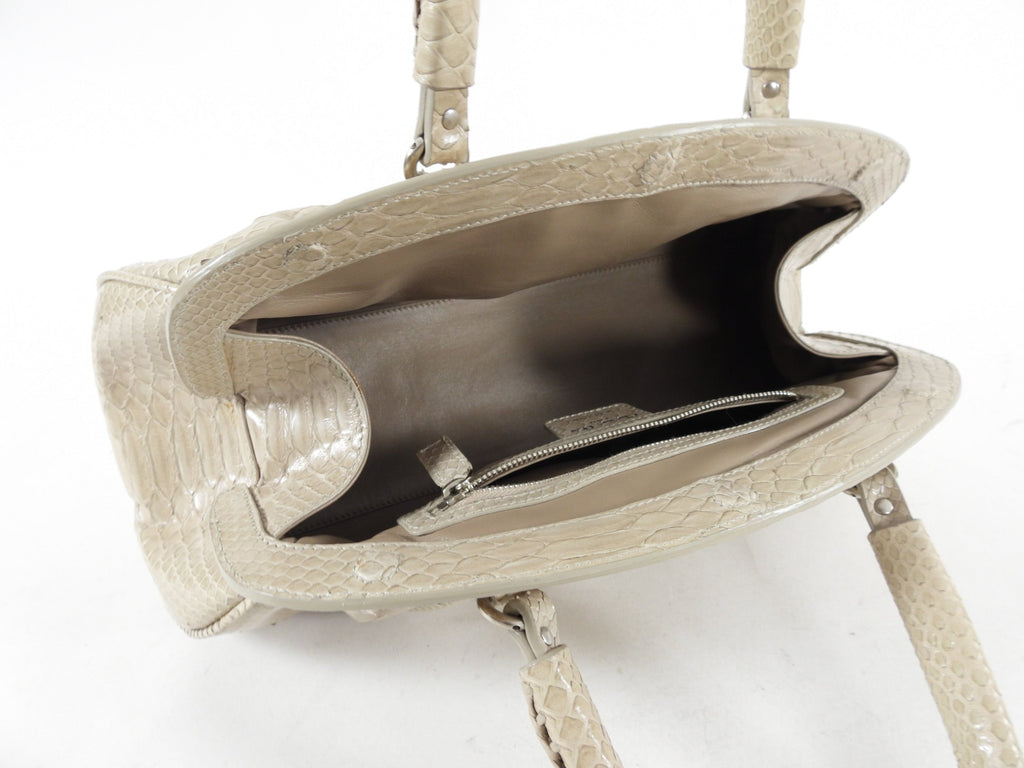 Dior Vintage My Dior Light Grey Python Bag