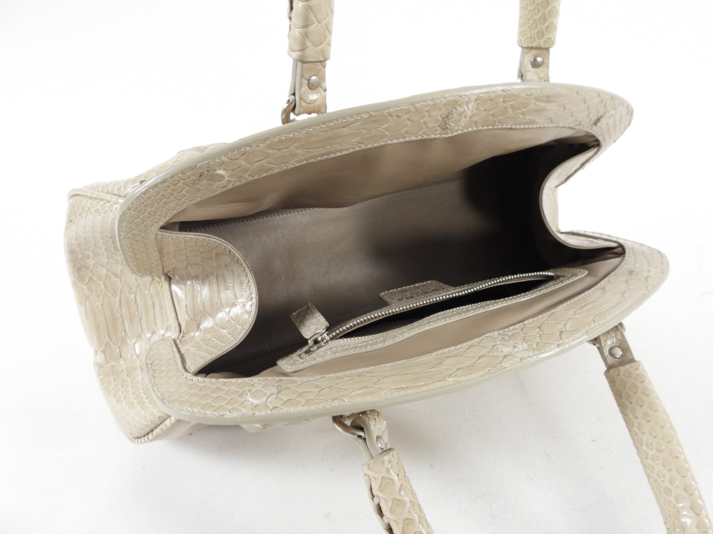 Dior Vintage My Dior Light Grey Python Bag