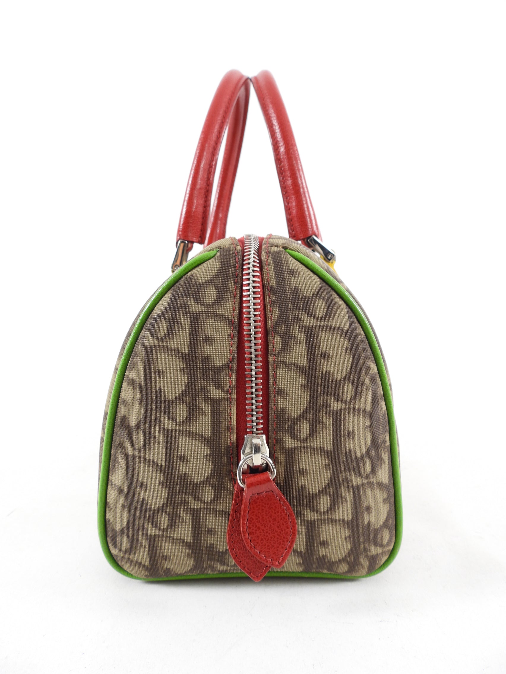 Christian Dior Galliano 2004 Monogram Canvas Rasta Boston Bag