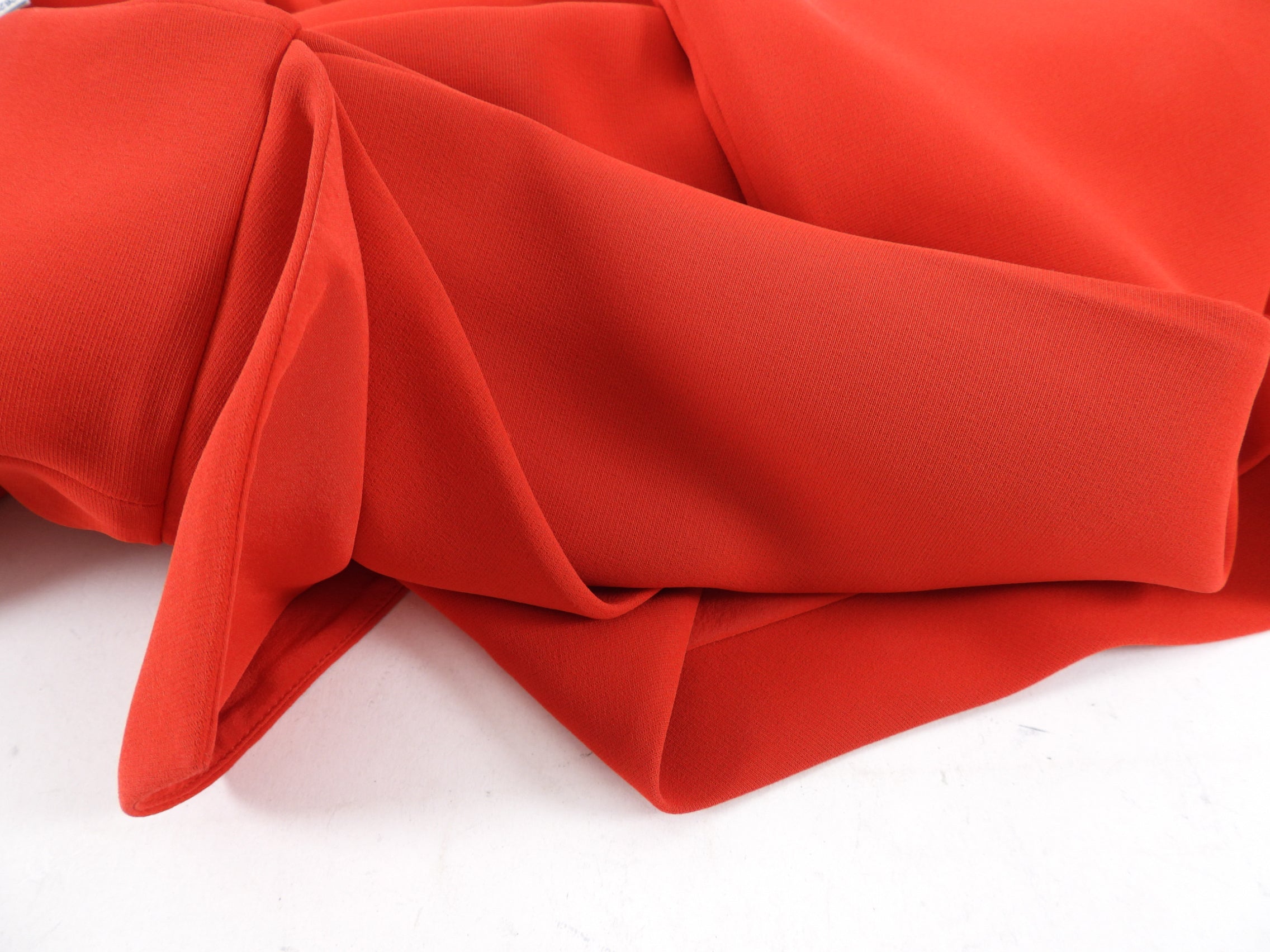 Christian Dior Red Silk Crepe Peplum Dress - FR42 / 10