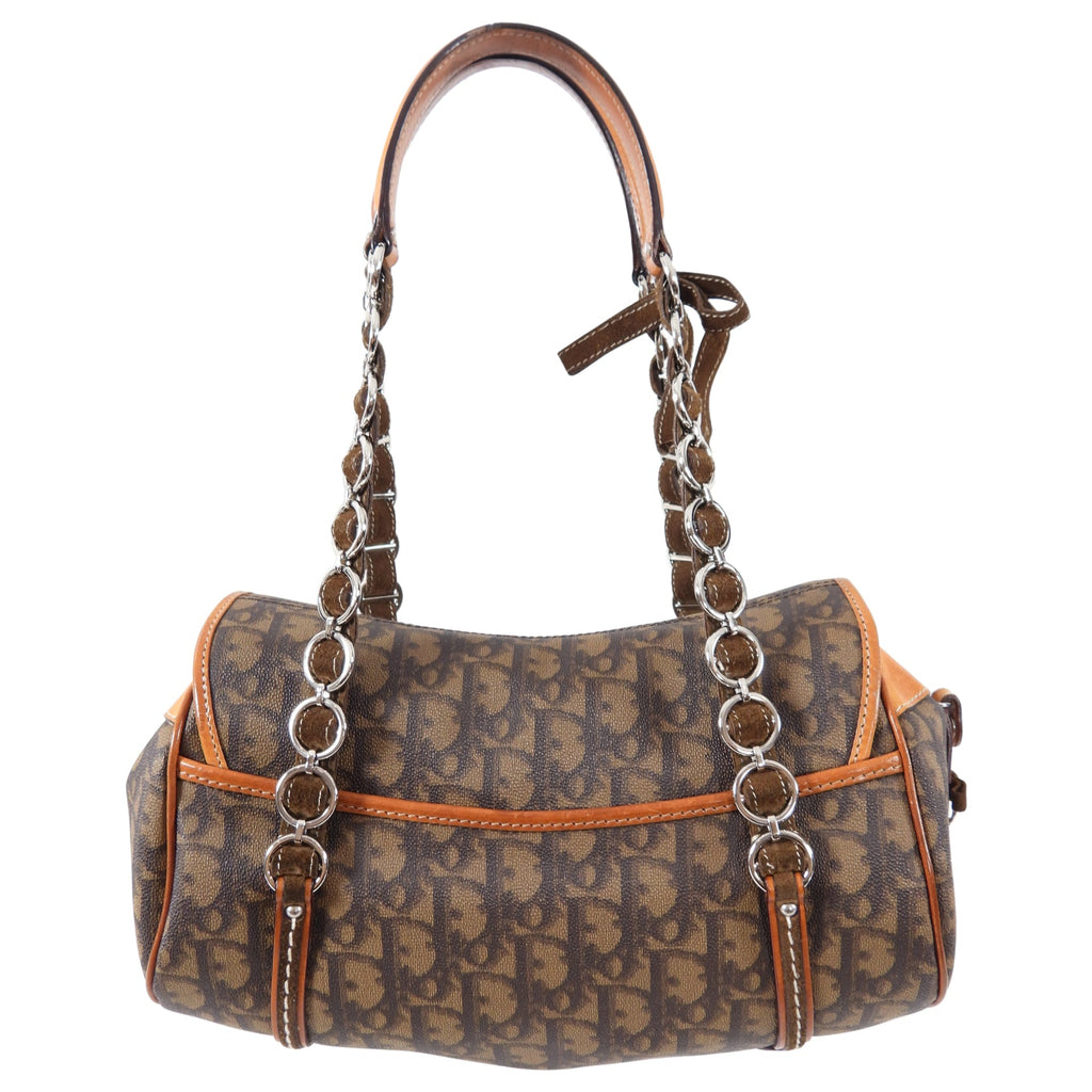 Dior Romantique Vintage Monogram Trotteur Logo Bag