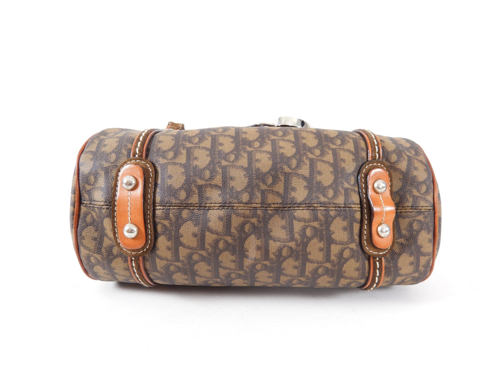 Dior Romantique Vintage Monogram Trotteur Logo Bag