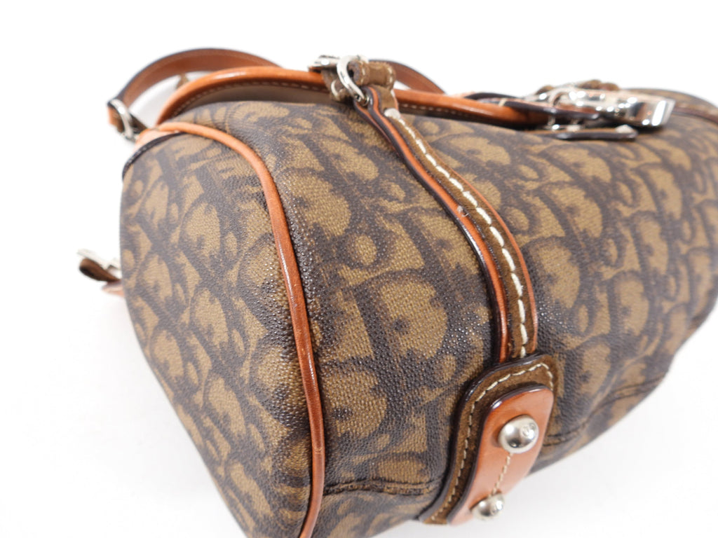 Dior Romantique Vintage Monogram Trotteur Logo Bag