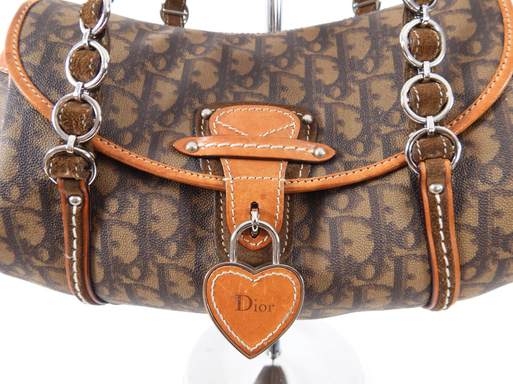 Dior Romantique Vintage Monogram Trotteur Logo Bag