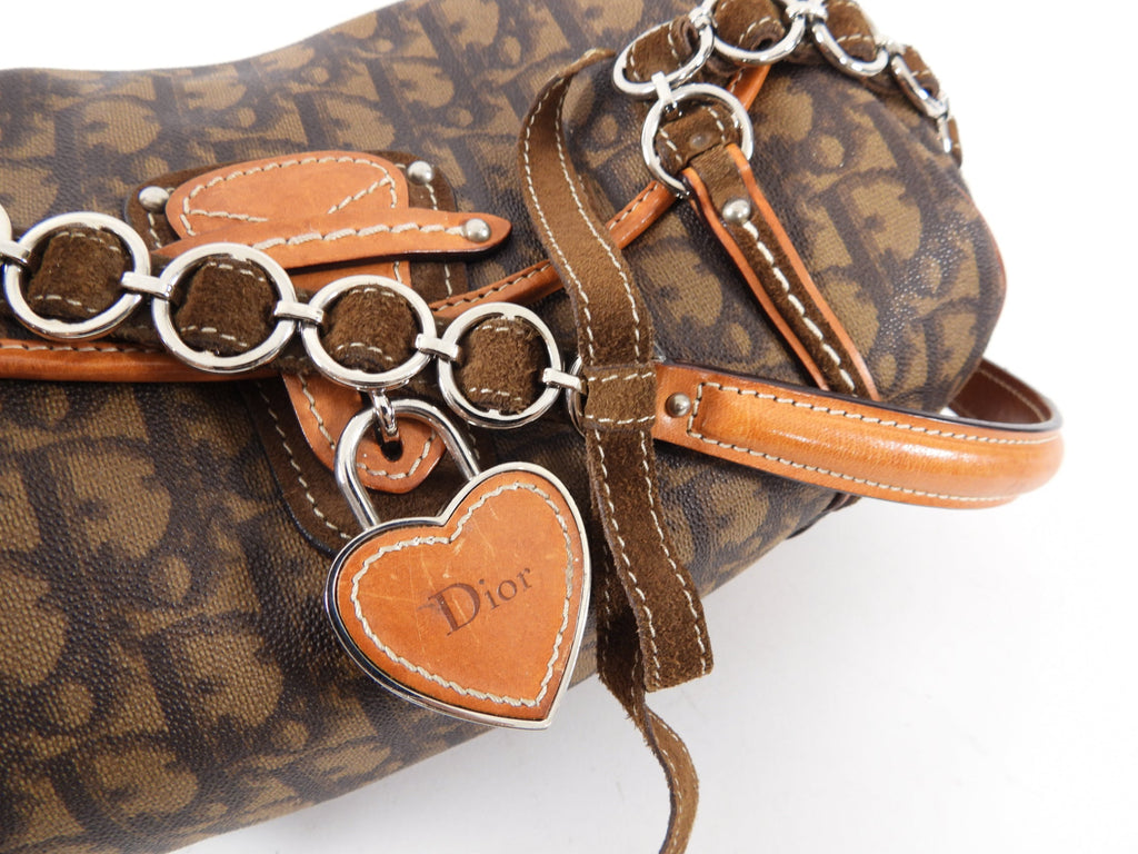 Dior Romantique Vintage Monogram Trotteur Logo Bag